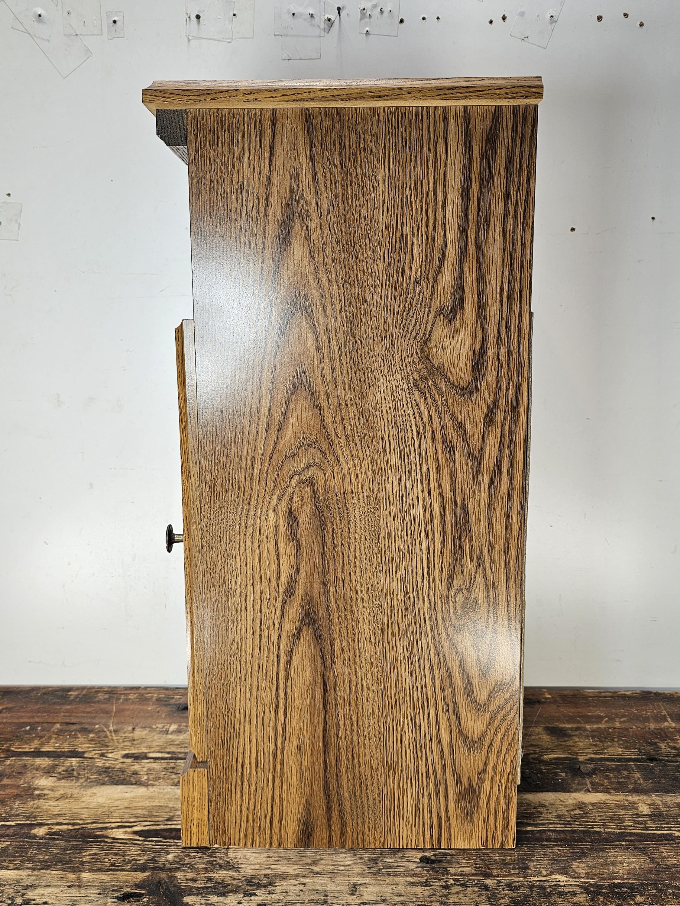 Oak-Look Laminate Nightstand/Side Table Cabinet 27.5"H