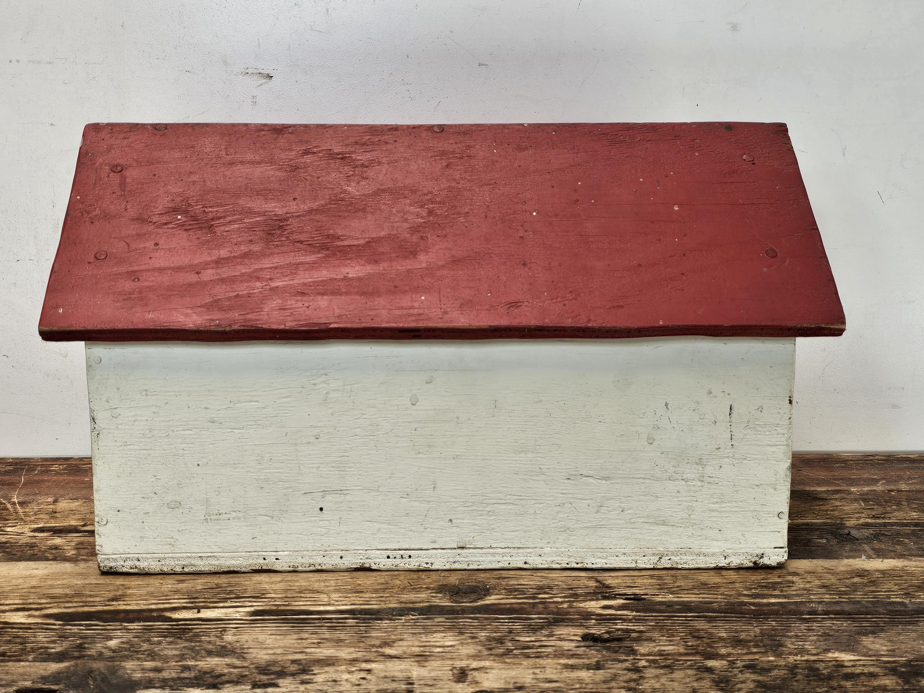 Vintage Folk Art "Andrew's Garage" Wooden 3-Bay Garage Model, 1970s