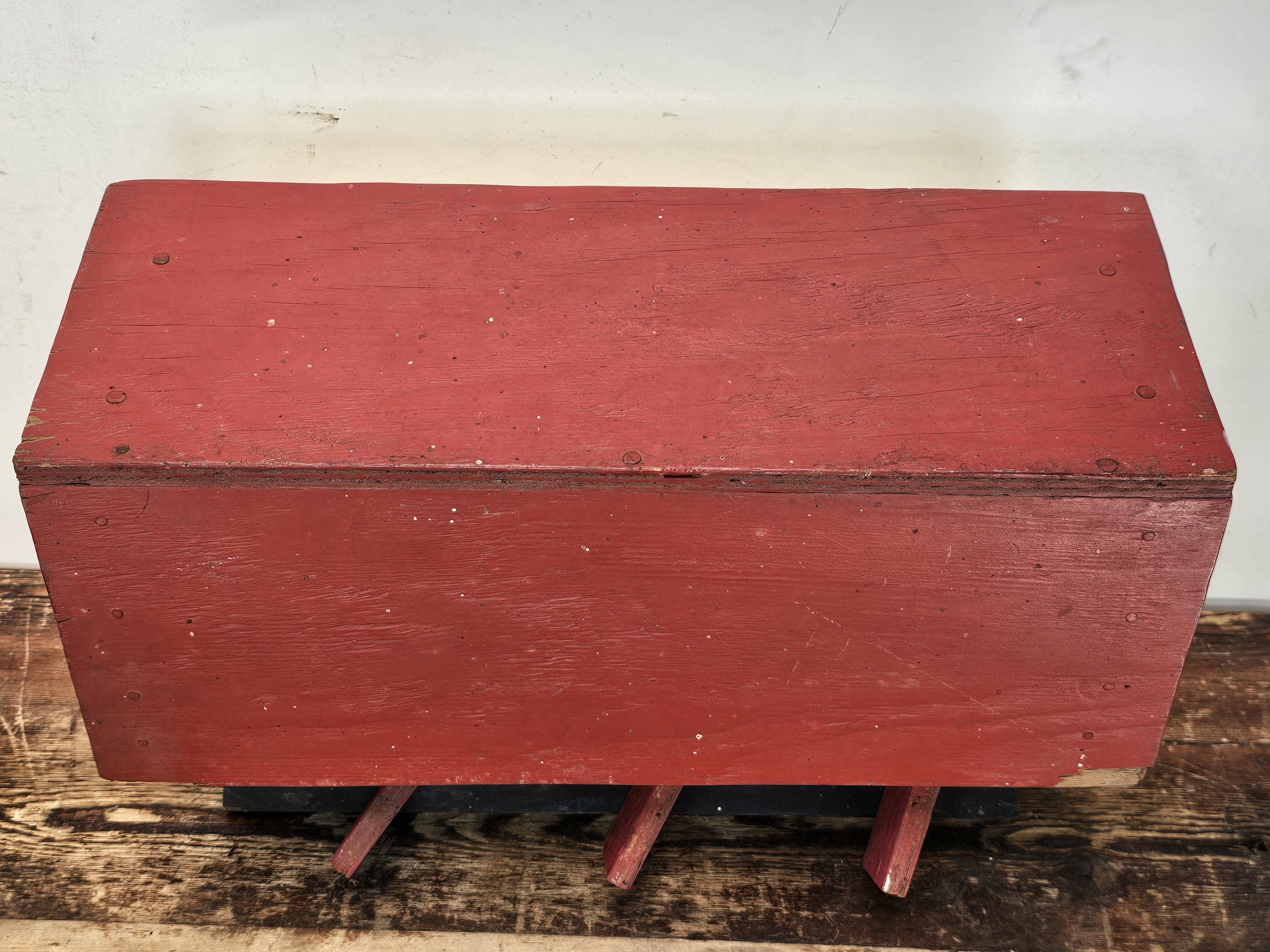 Vintage Folk Art "Andrew's Garage" Wooden 3-Bay Garage Model, 1970s