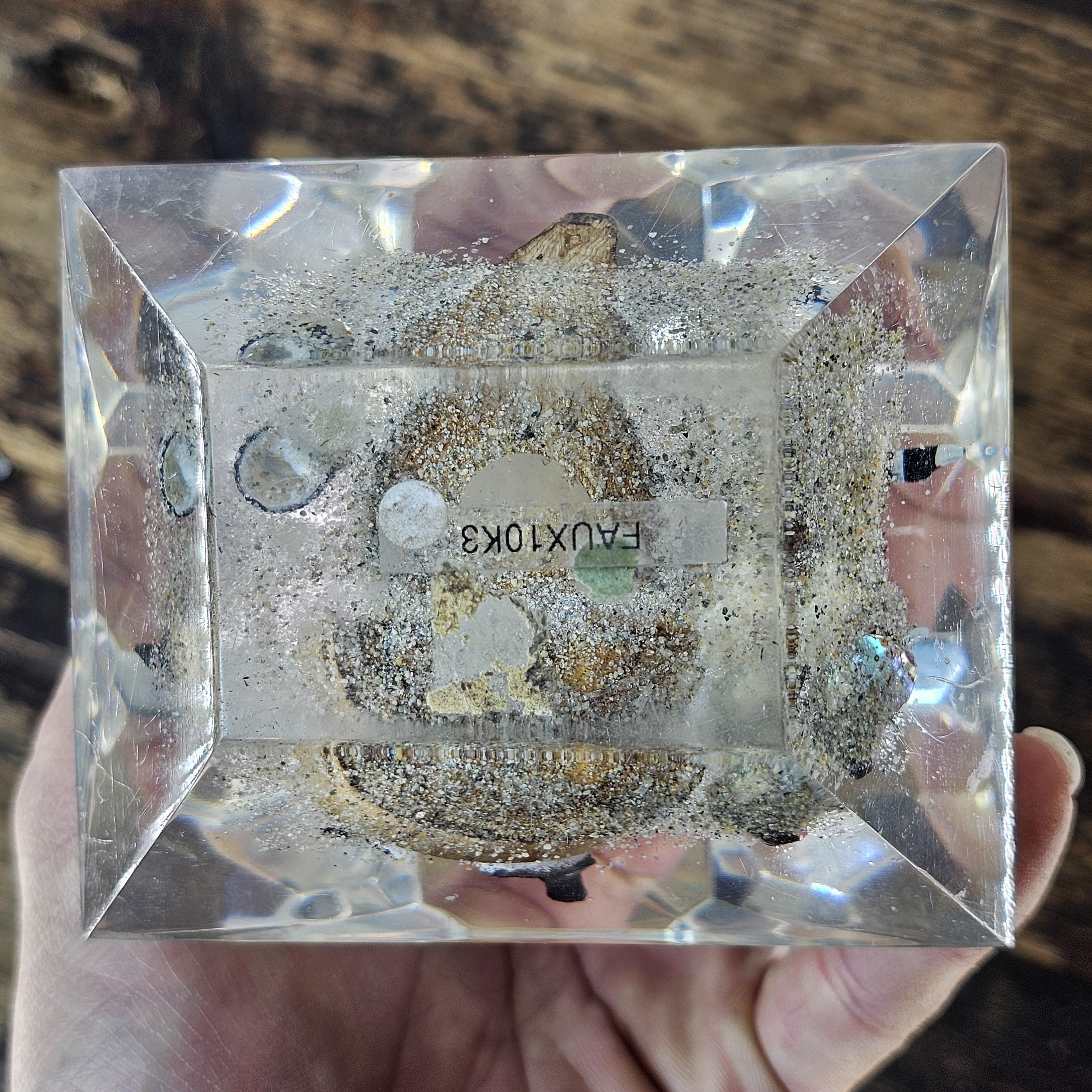 Vintage Lucite Canadian Geese Duck Paperweight