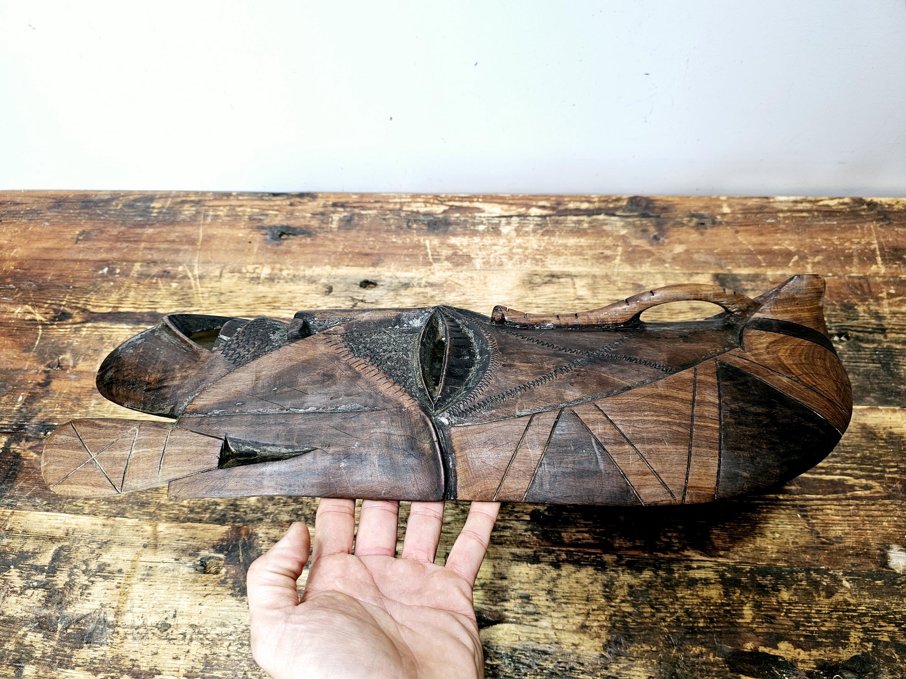 African Carved Wooden Mask - Kenya / East Africa