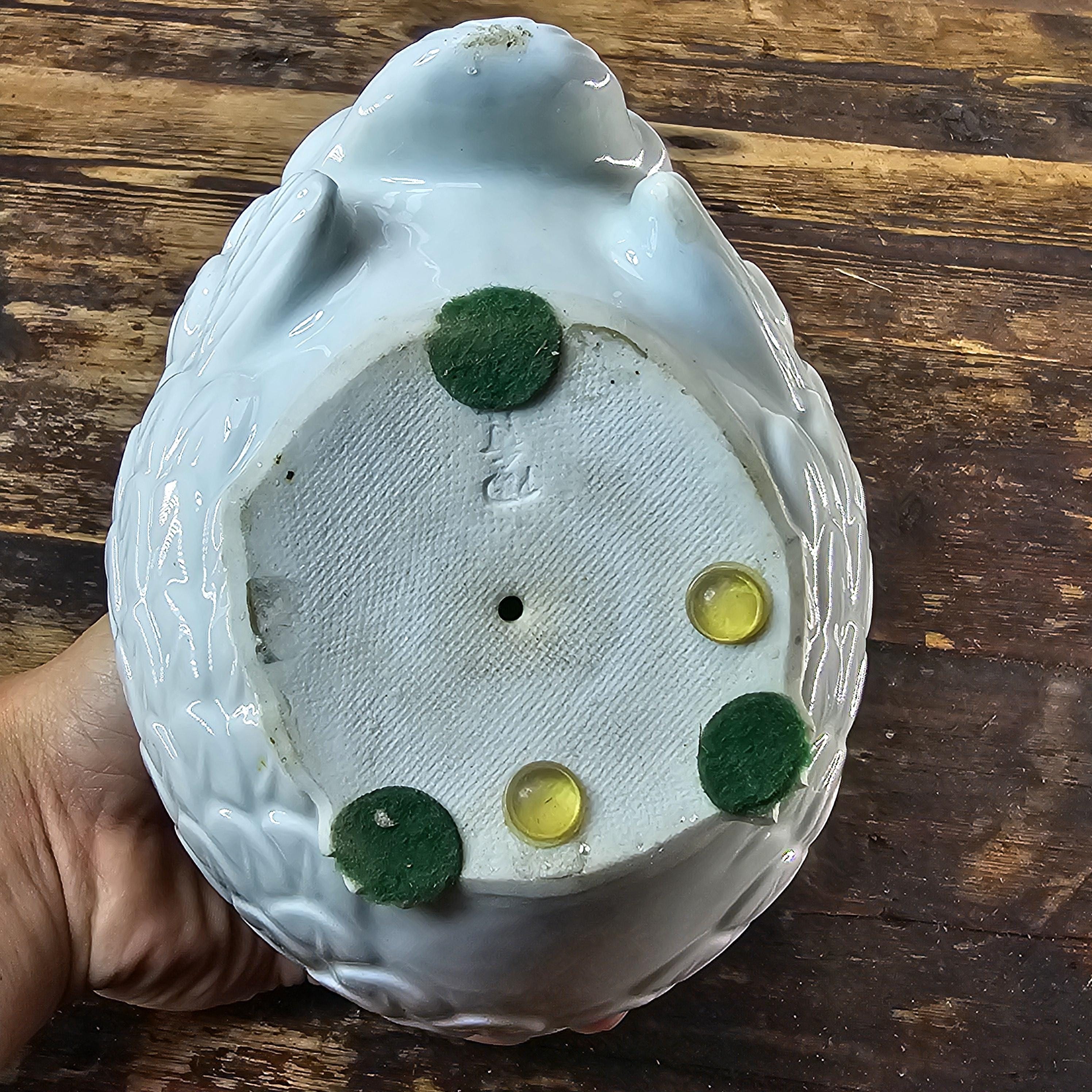 Vintage White Porcelain Quail Figurine Signed Made In Japan 7.5"L x 5"W x 7.5"H