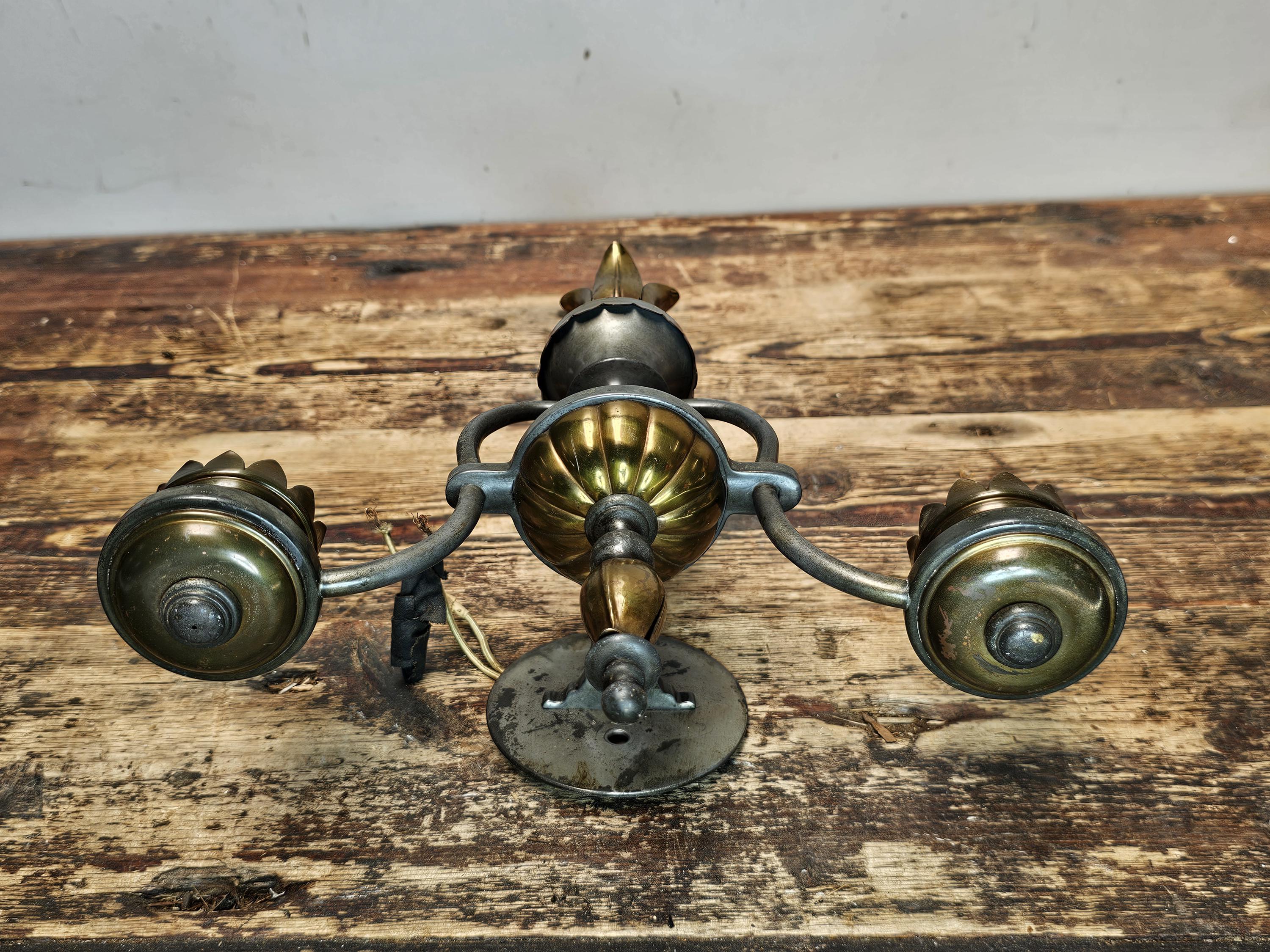 Antique Victorian Style Double-Arm Wall Sconce (Pair)