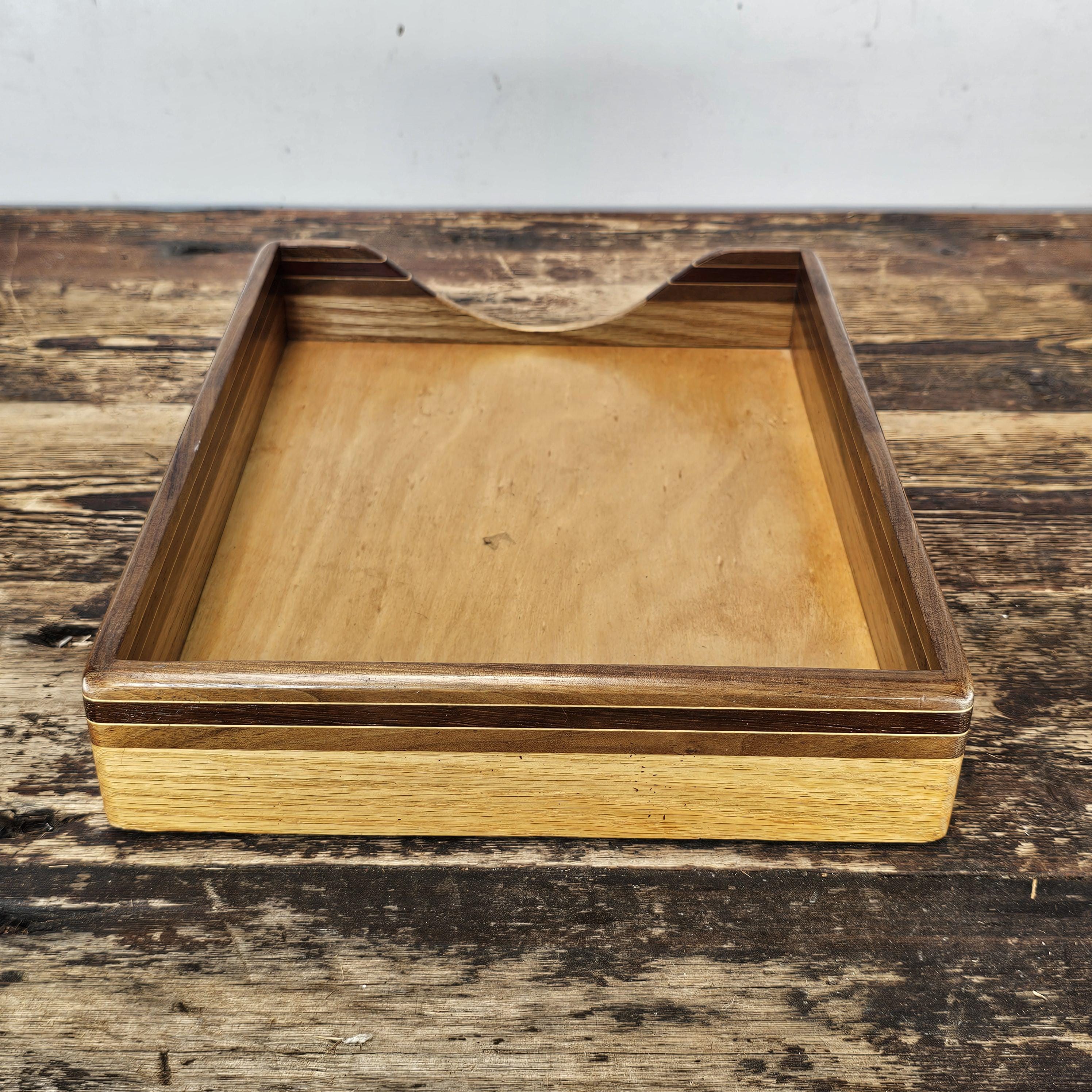 Nordic Style Vintage Wooden Document Tray