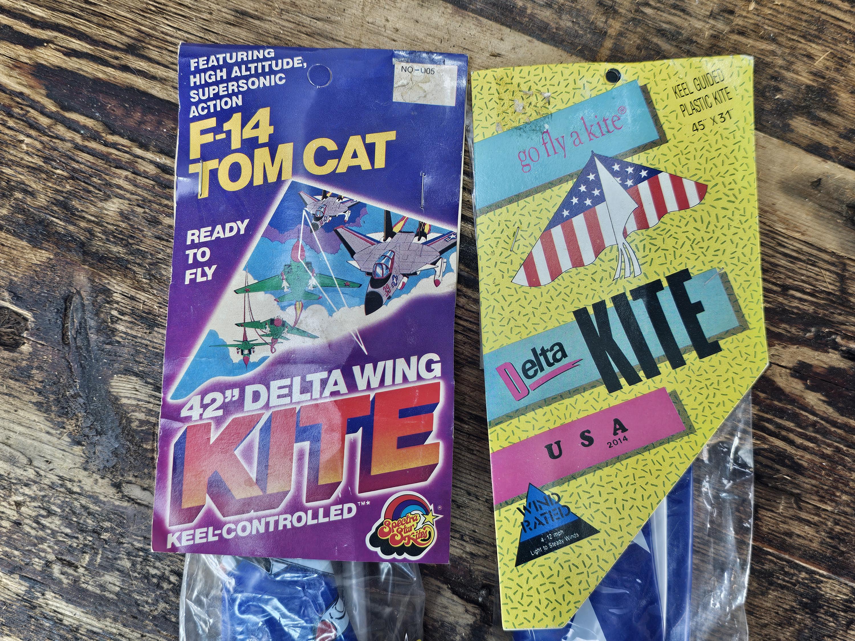 2 NOS Vintage 90s Spectra Star Kite & Go Fly A Kite Delta Wing