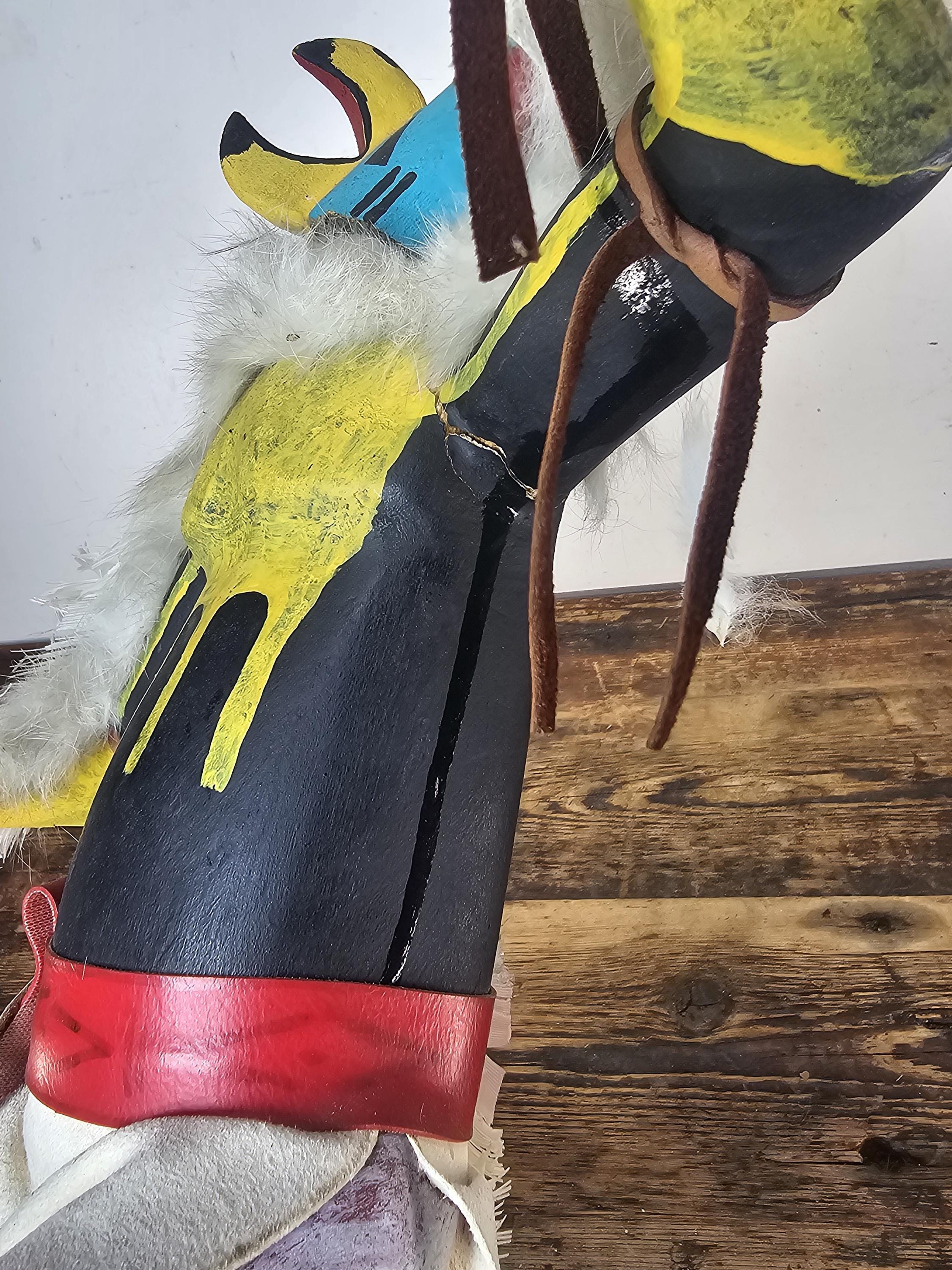 Hopi Eagle Dancer Kachina Doll (Partial Restoration Needed) 20"H