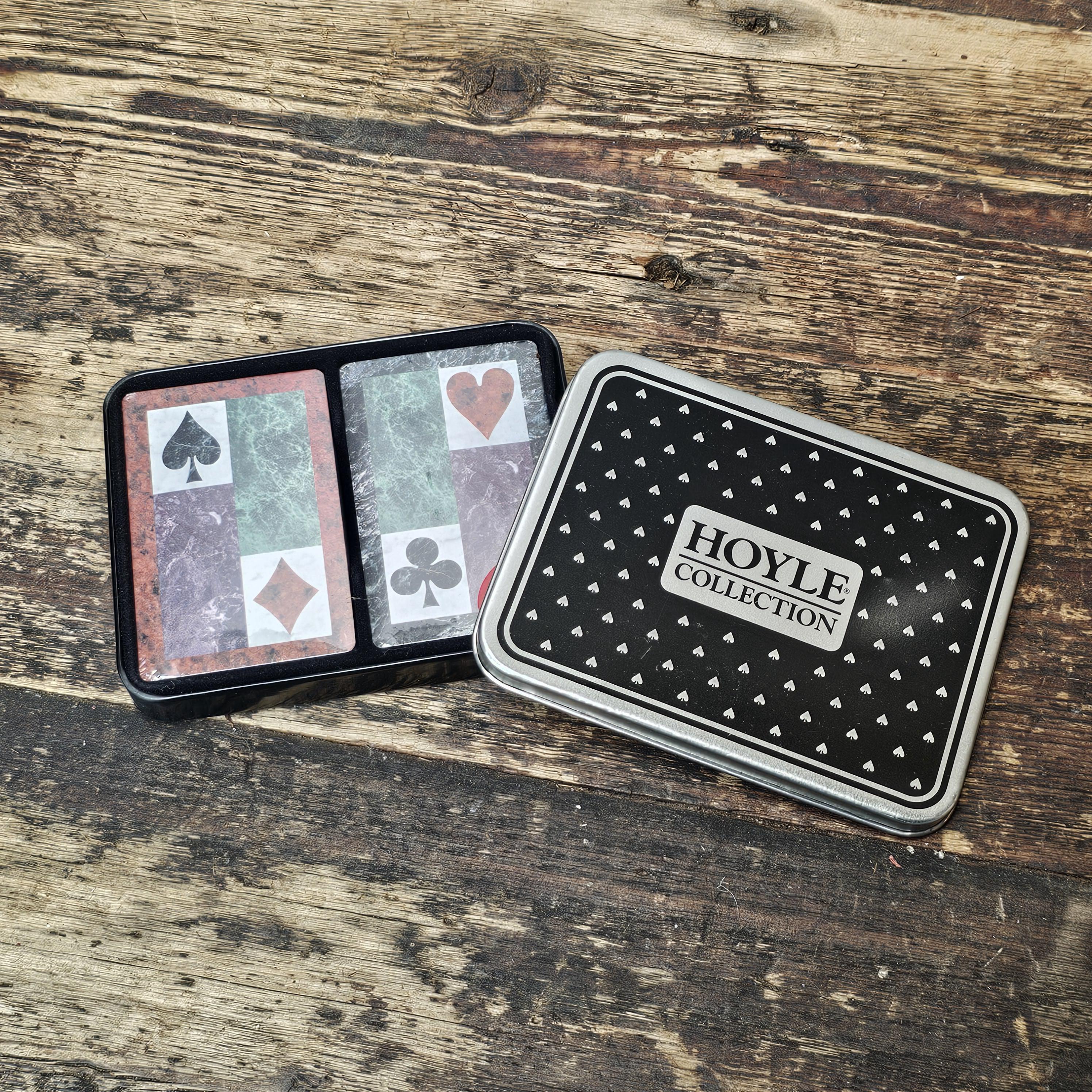 Hoyle Products England Playing Cards Double Set With Tin Box