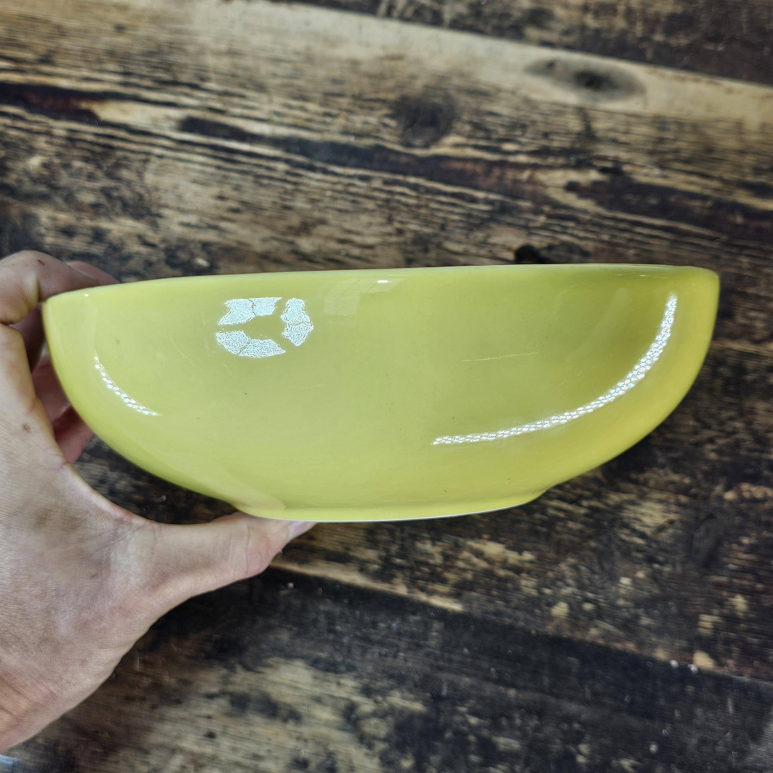 H.F. Coors Vintage Restaurant Ware Lime Green Bowl 8.75"Diam × 3"H