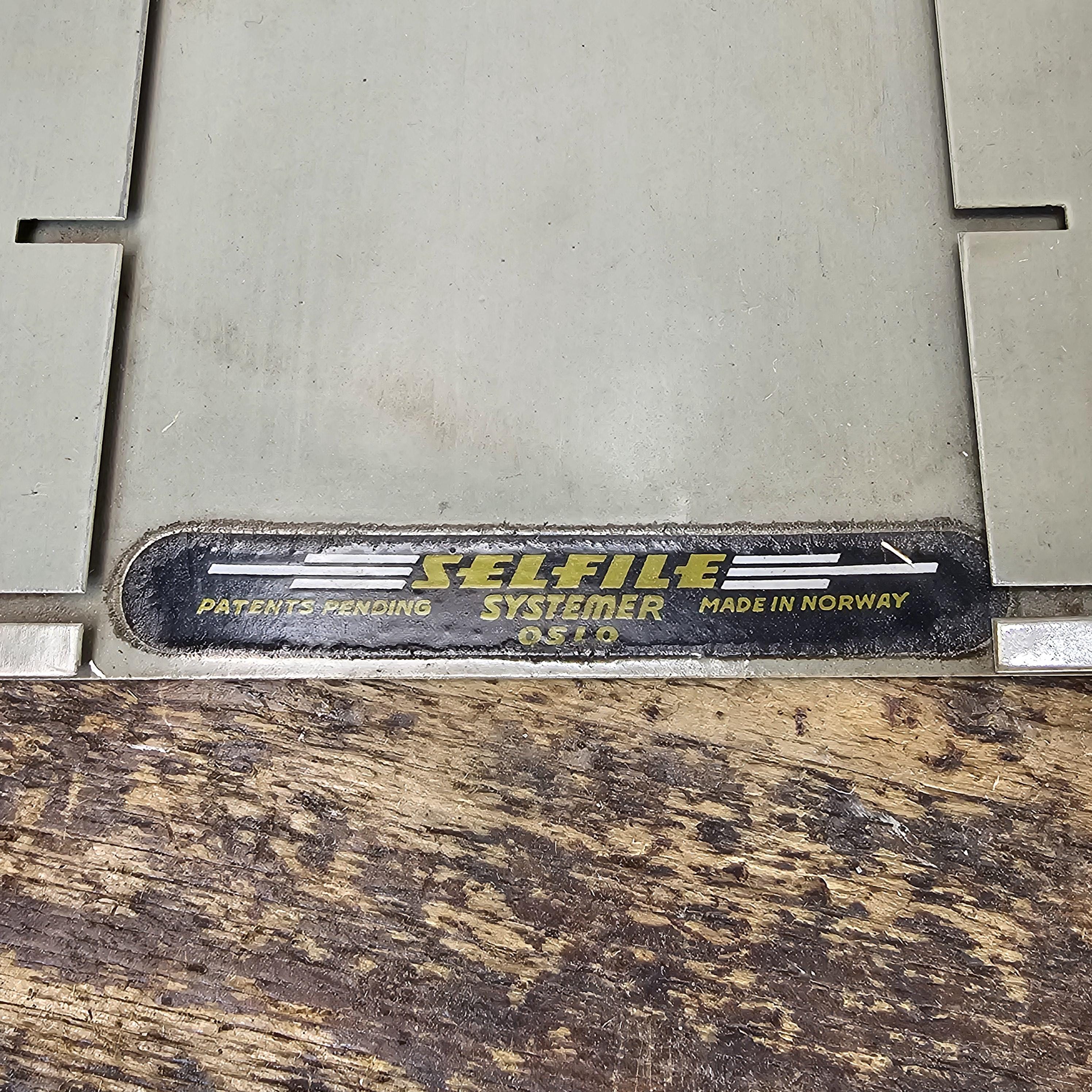 Vintage Norwegian-Made Paper Filing System by SELFILE Systemer