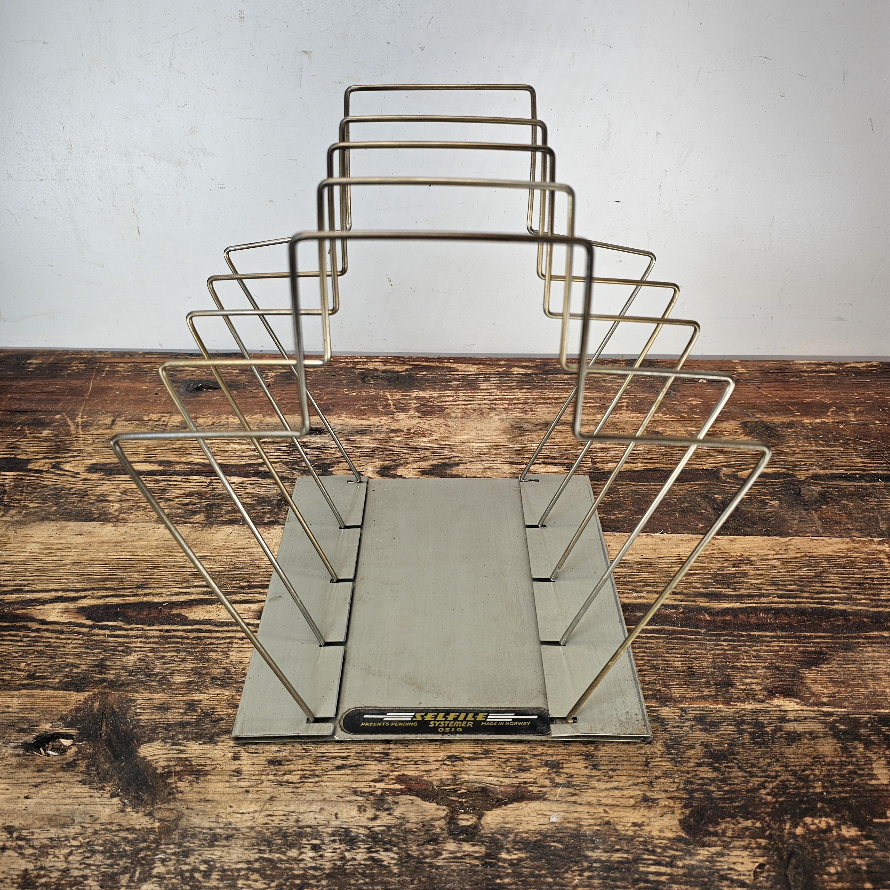 Vintage Norwegian-Made Paper Filing System by SELFILE Systemer