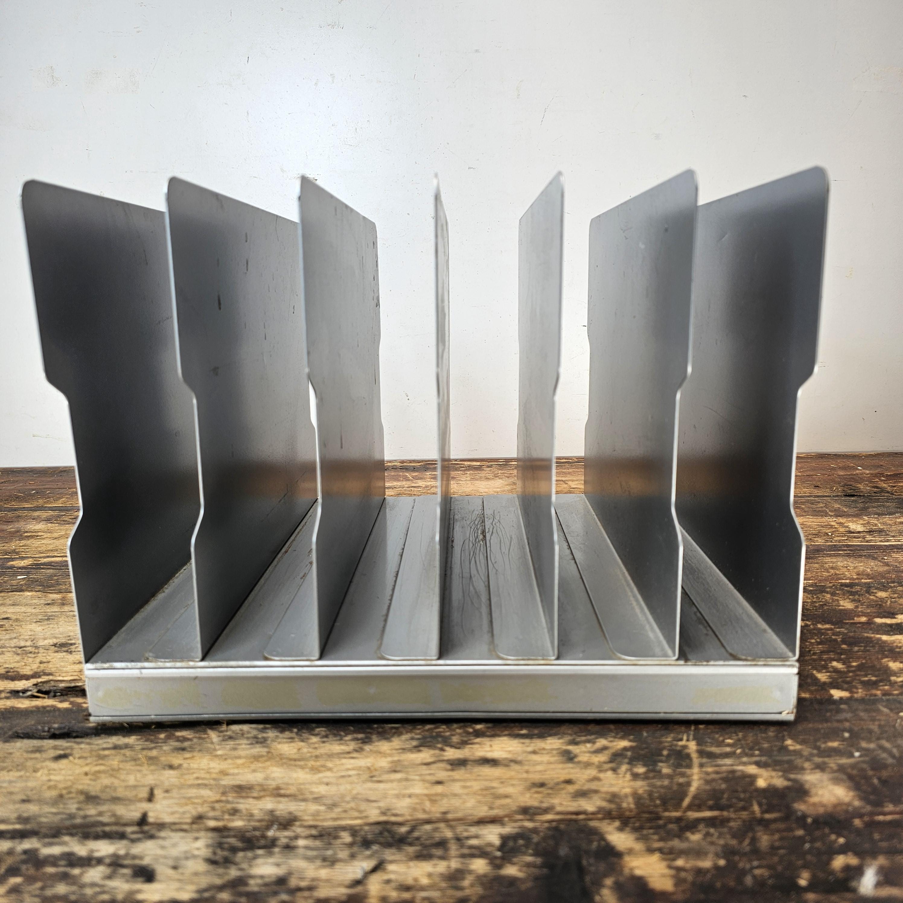 Vintage FLASH FILING 6 Compartment Desktop File Organizer
