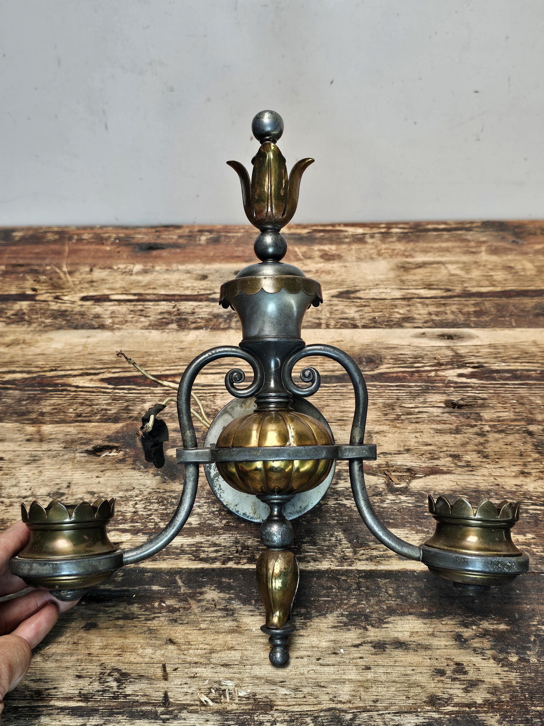 Antique Victorian Style Double-Arm Wall Sconce (Pair)