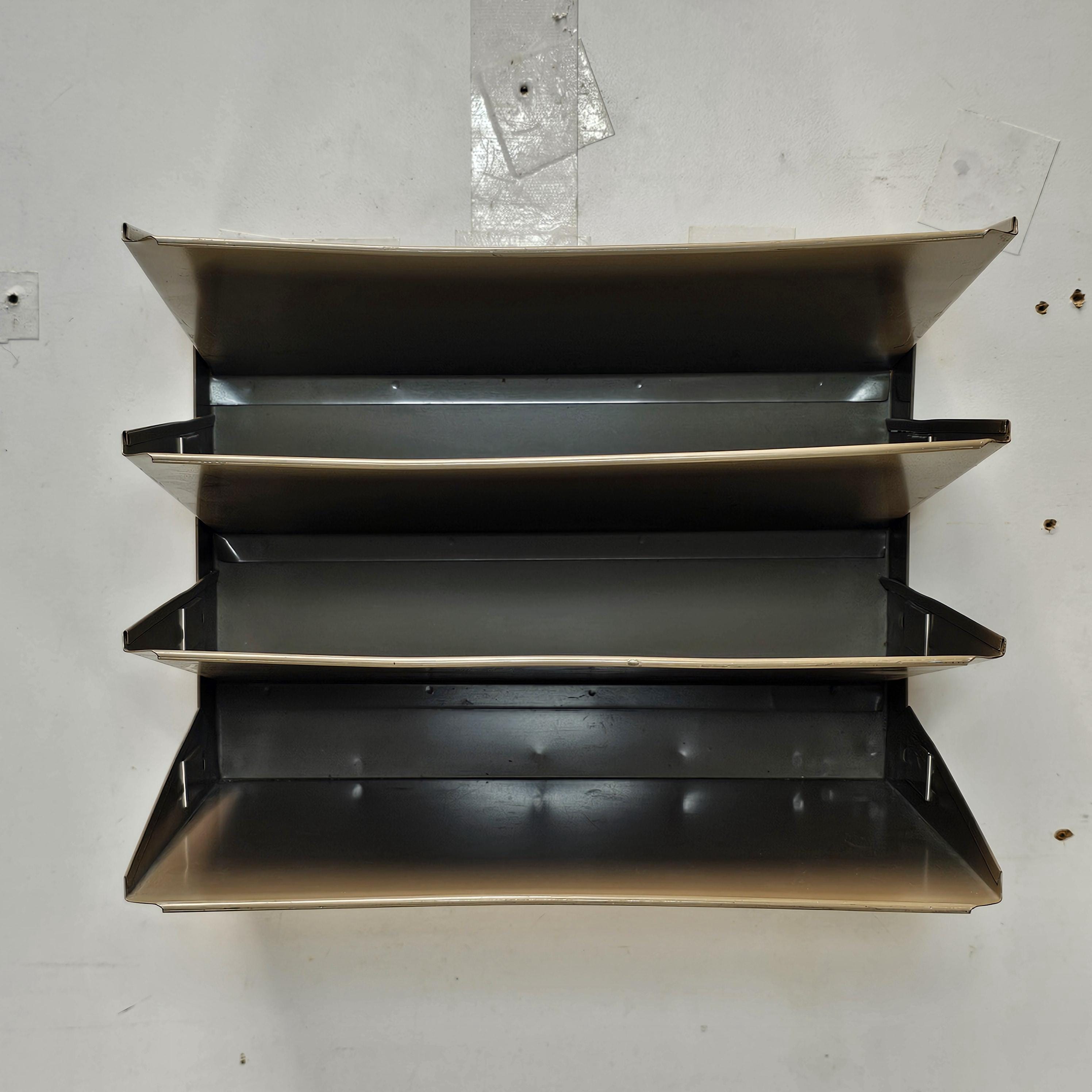 Vintage 3-Tier Wall-Mounted / Desktop Steel File Organizer