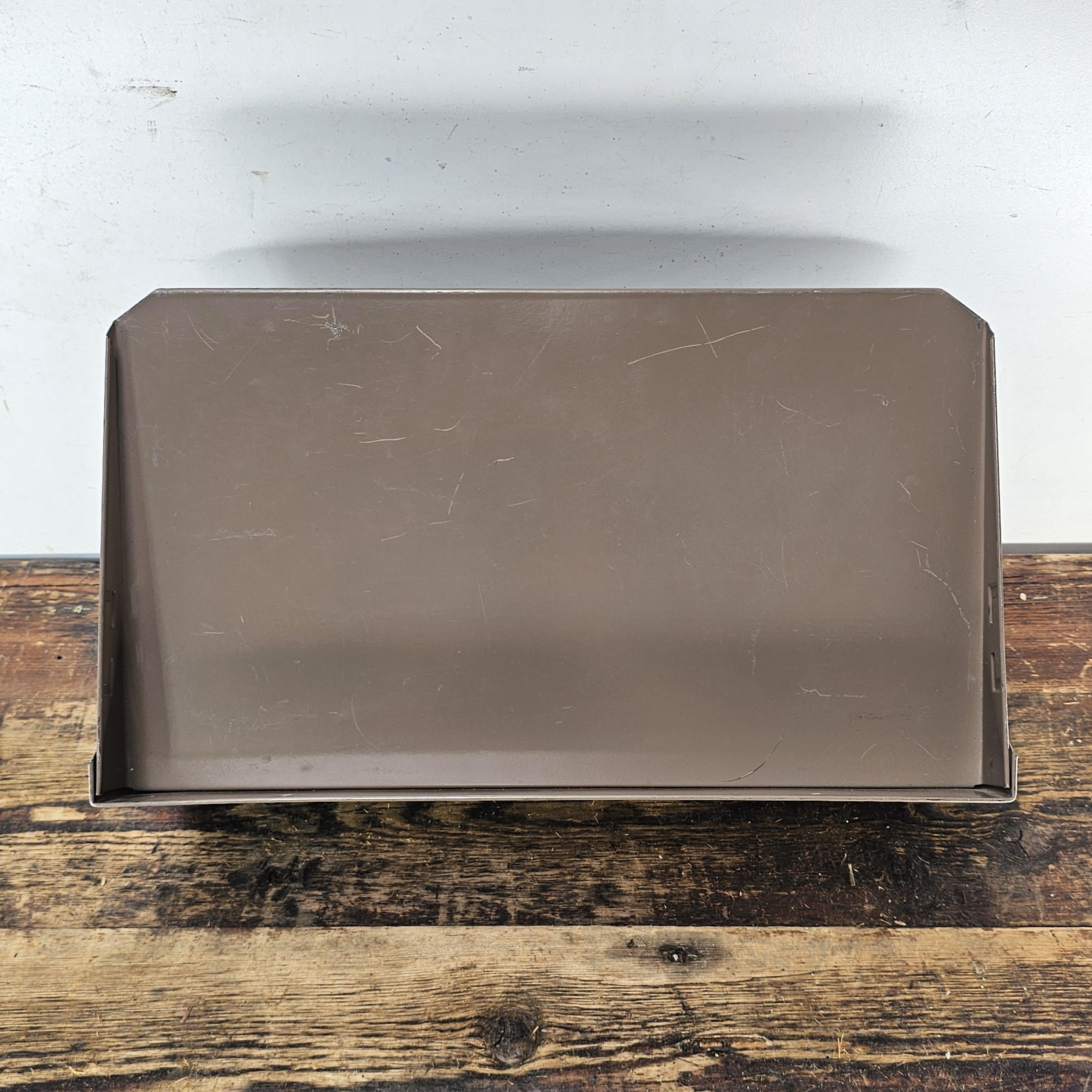 Vintage LIT-NING 3-Tier Wall-Mounted / Desktop Steel File Organizer