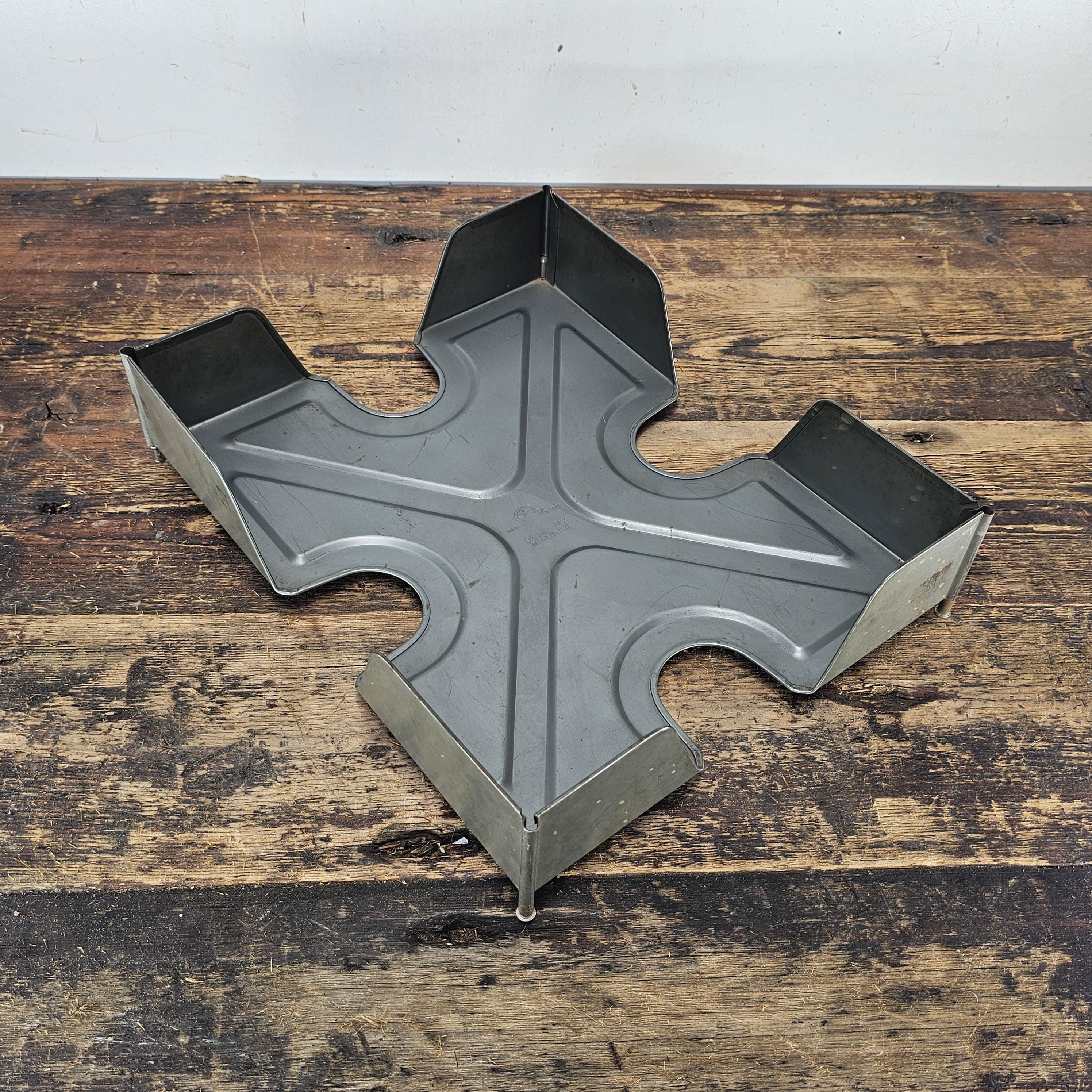 Vintage Y and E Metal Desk Tray Organizer