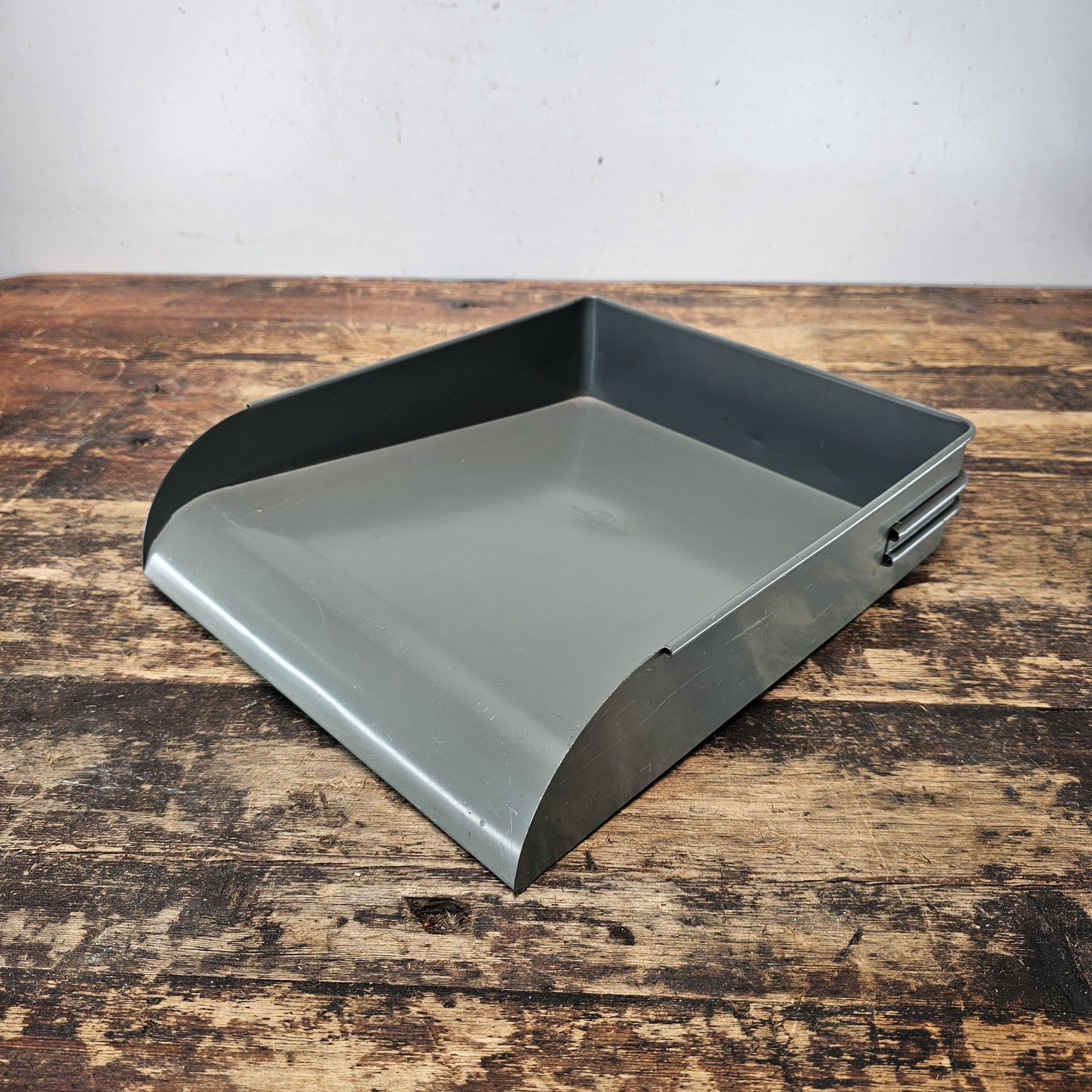 Vintage Globe-Wernicke Metal Paper Tray File Organizer