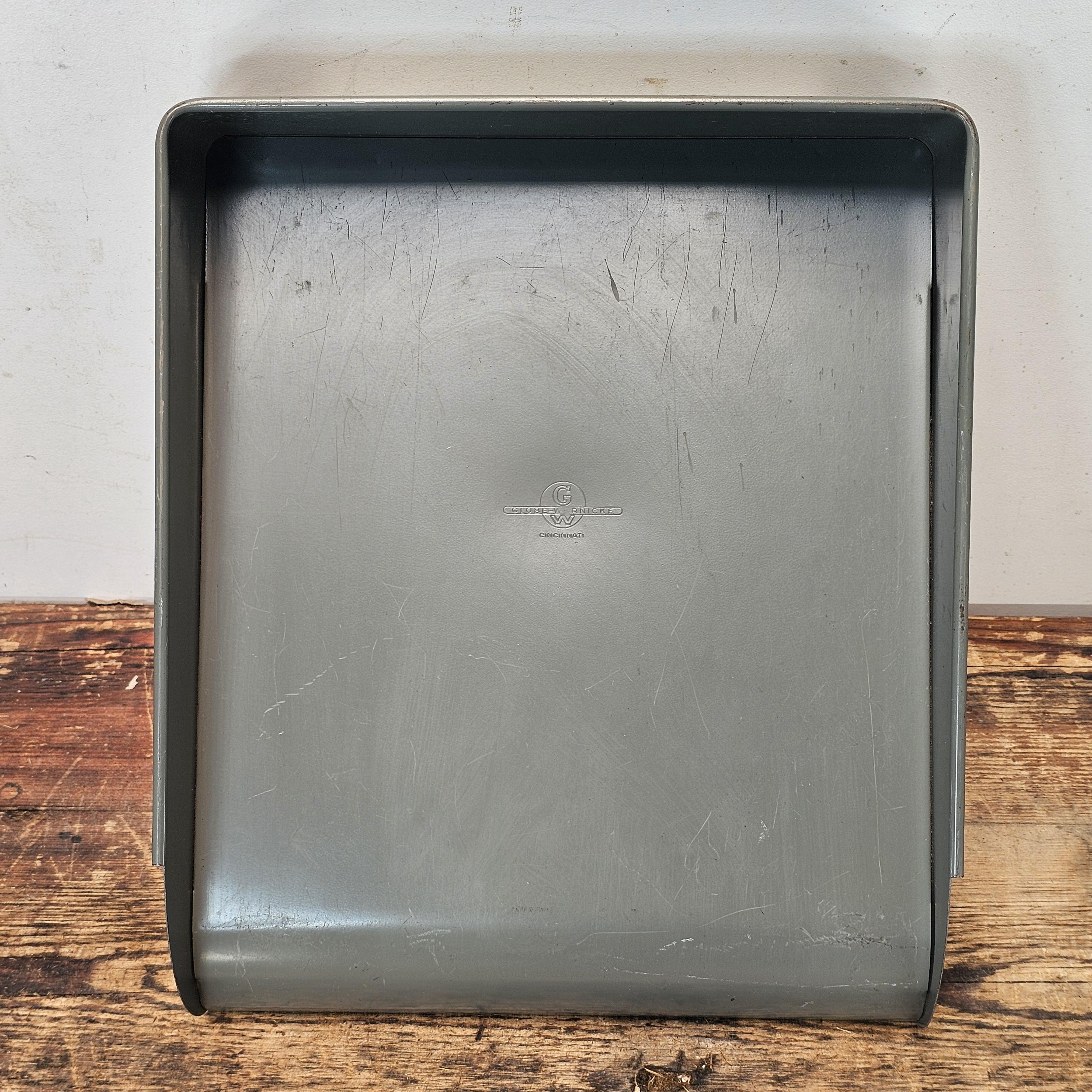 Vintage Globe-Wernicke Metal Paper Tray File Organizer