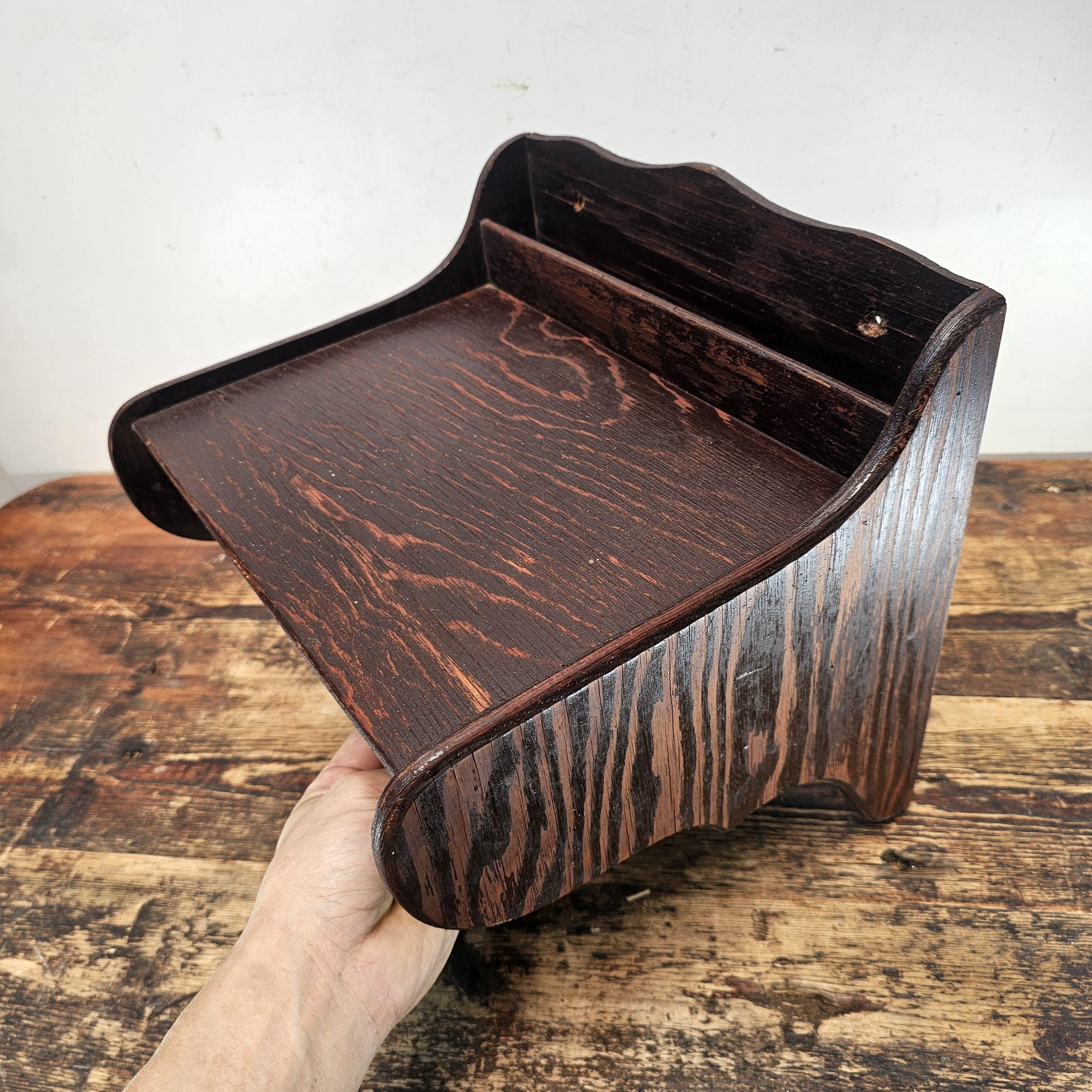 Vintage Laminated Oak Wall-Mount Writing Desk (Circa 1930s-1940s)