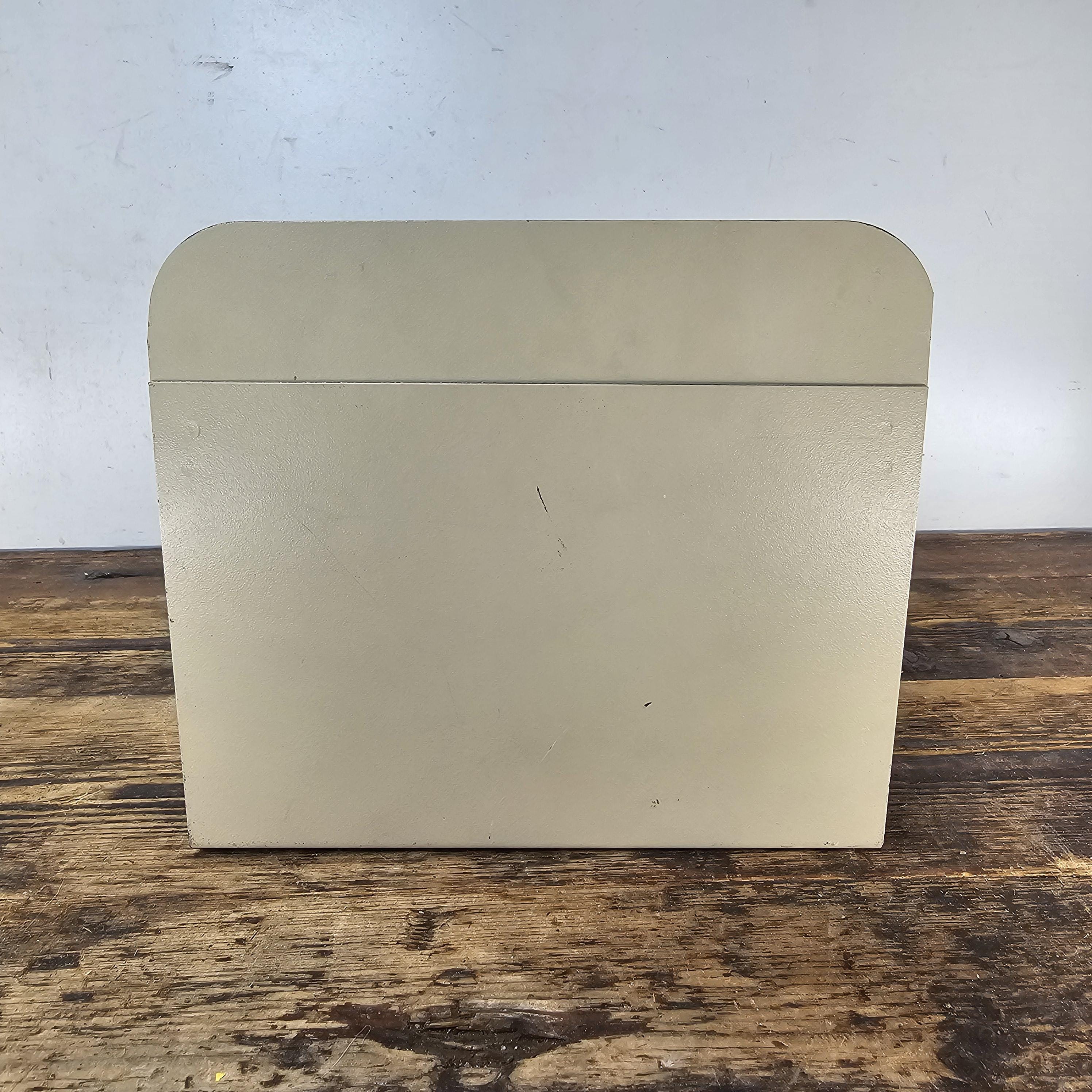 Vintage Small 12 Compartment Metal Desktop File Organizer 6.5"W x 6.5"H x 15"L