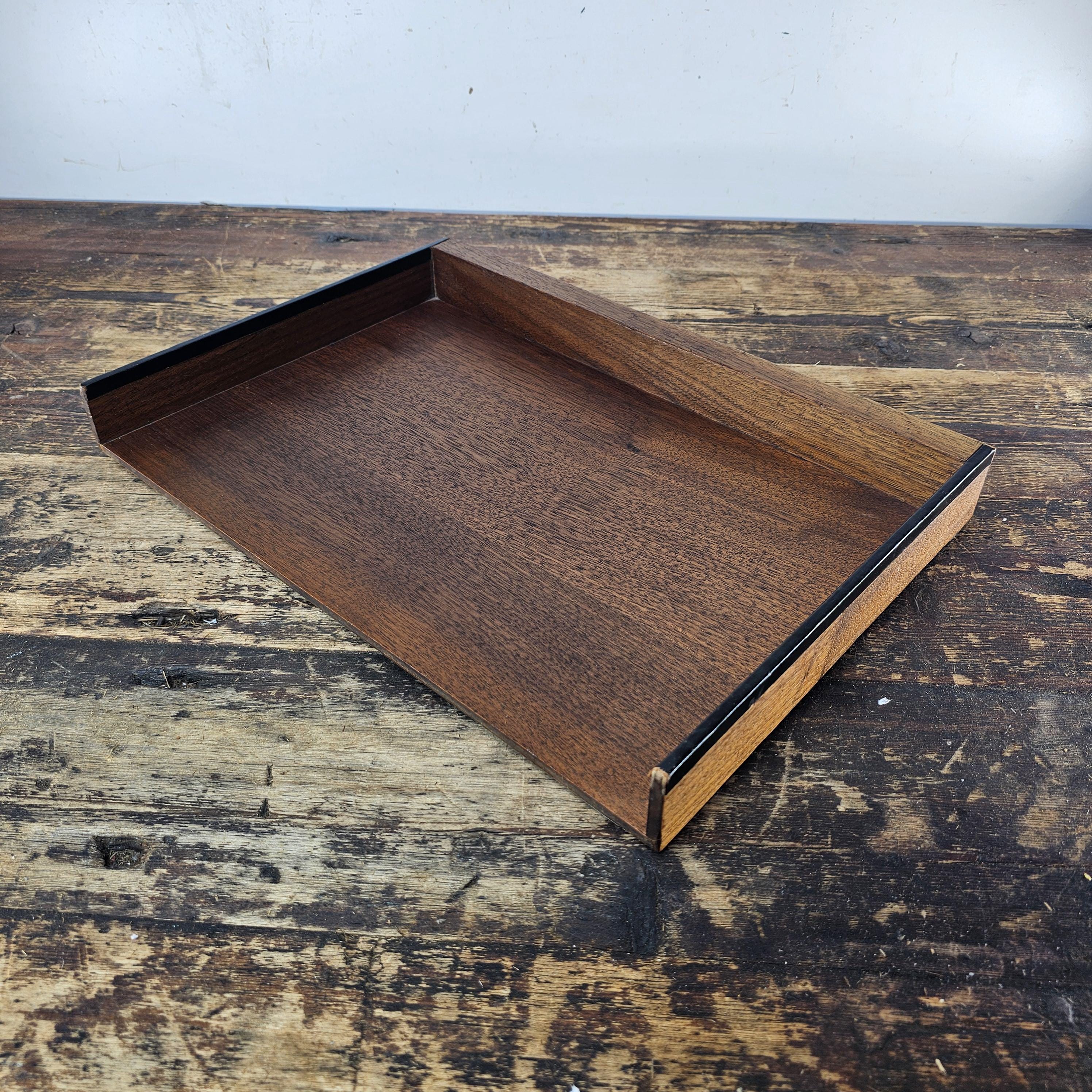 Mid-Century Modern Desktop Organizer/Paper Tray by Qualiton, Los Angeles, CA