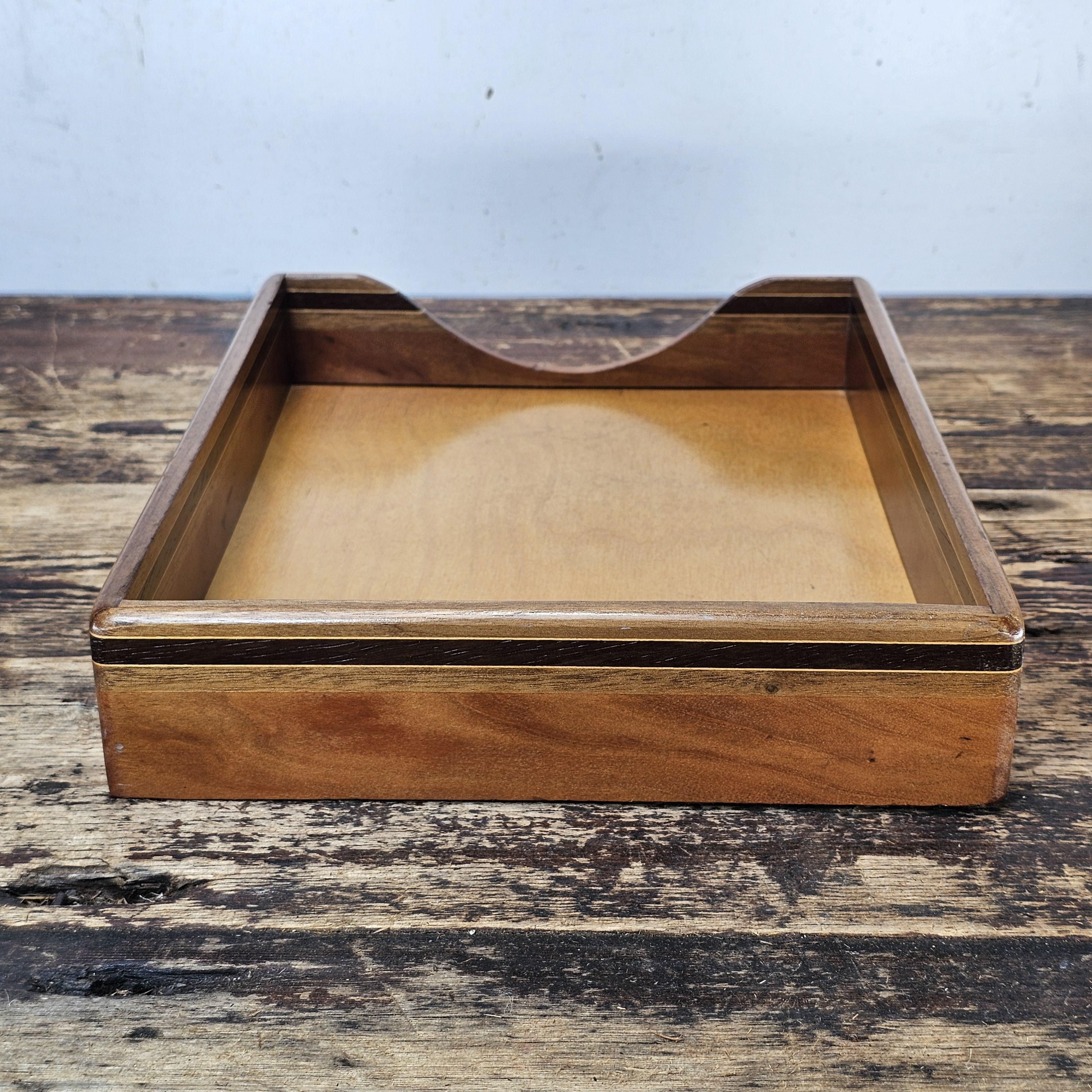 Nordic Style Vintage Wooden Document Tray