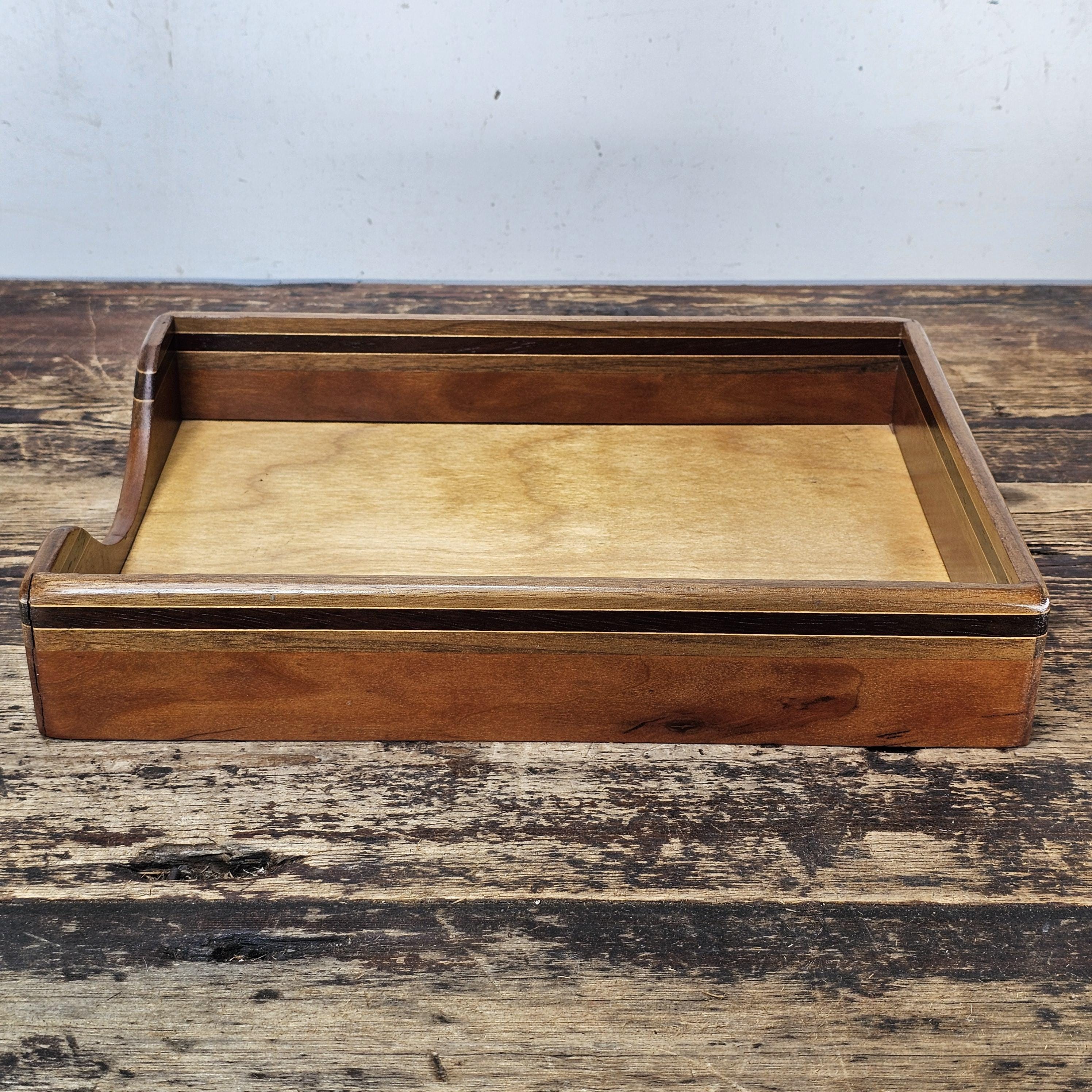 Nordic Style Vintage Wooden Document Tray
