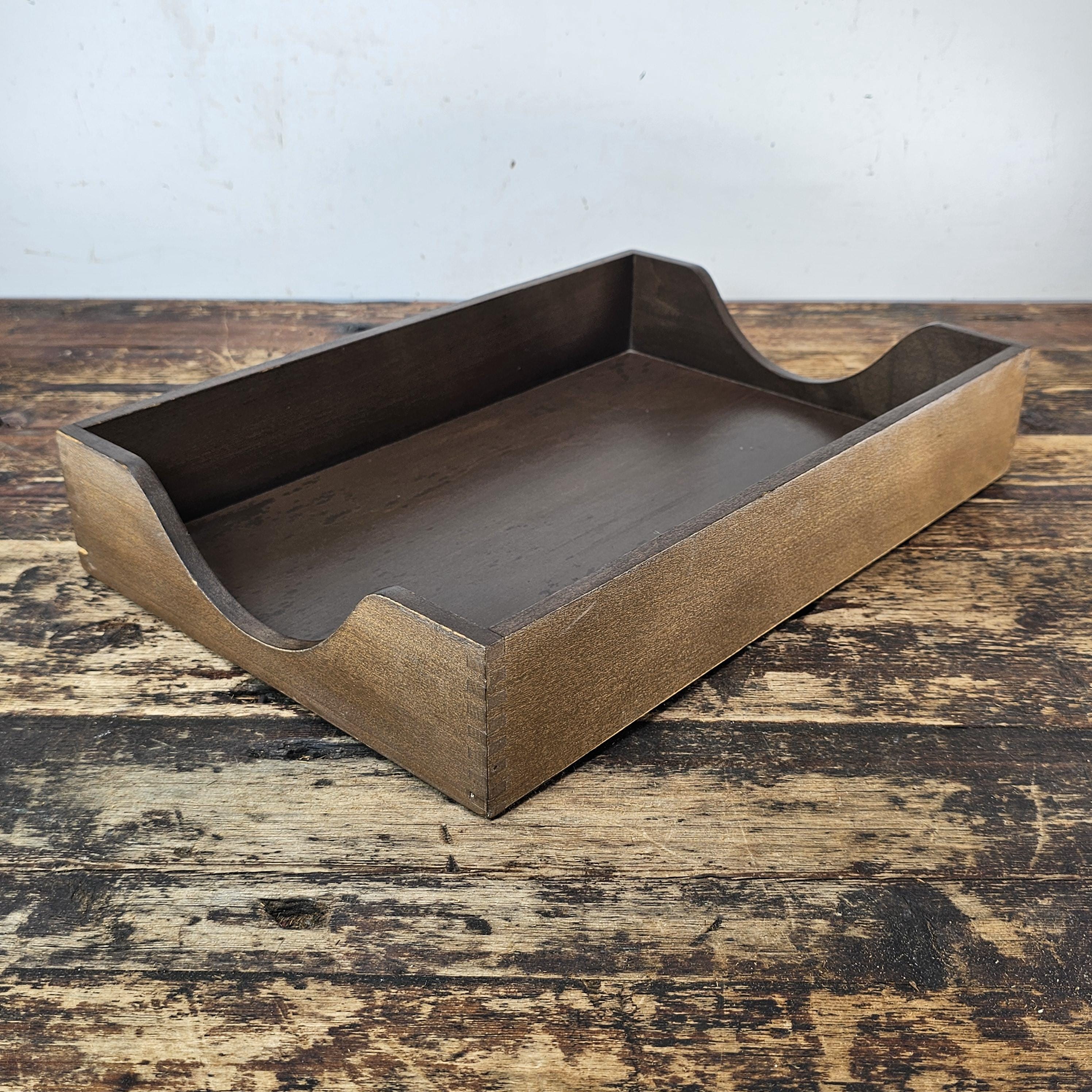 Vintage Rosewood Paper Tray