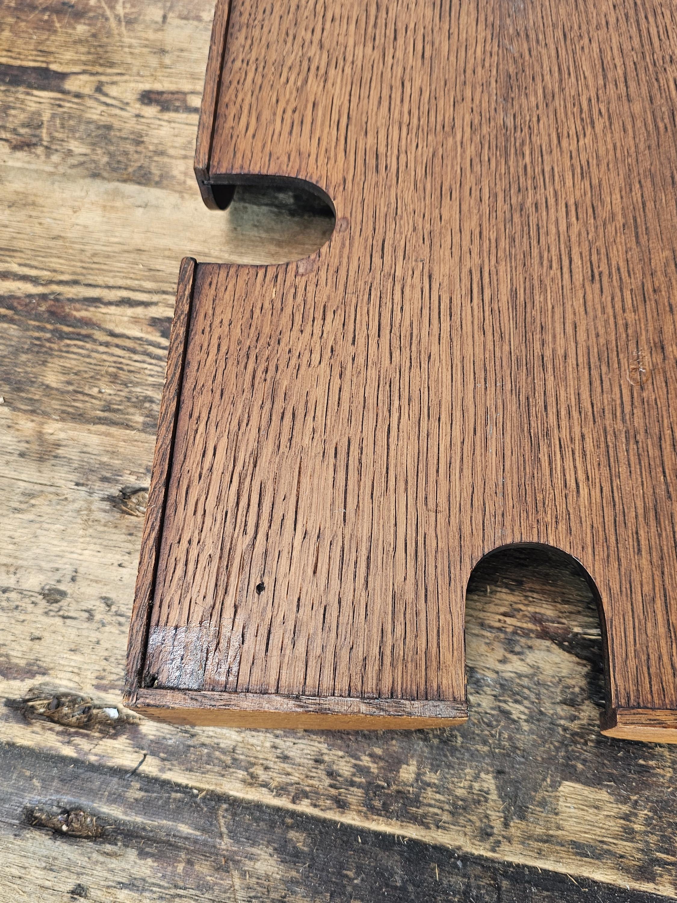 Rare 1920s Globe-Wernicke Wooden Desk Organizer / Letter Tray