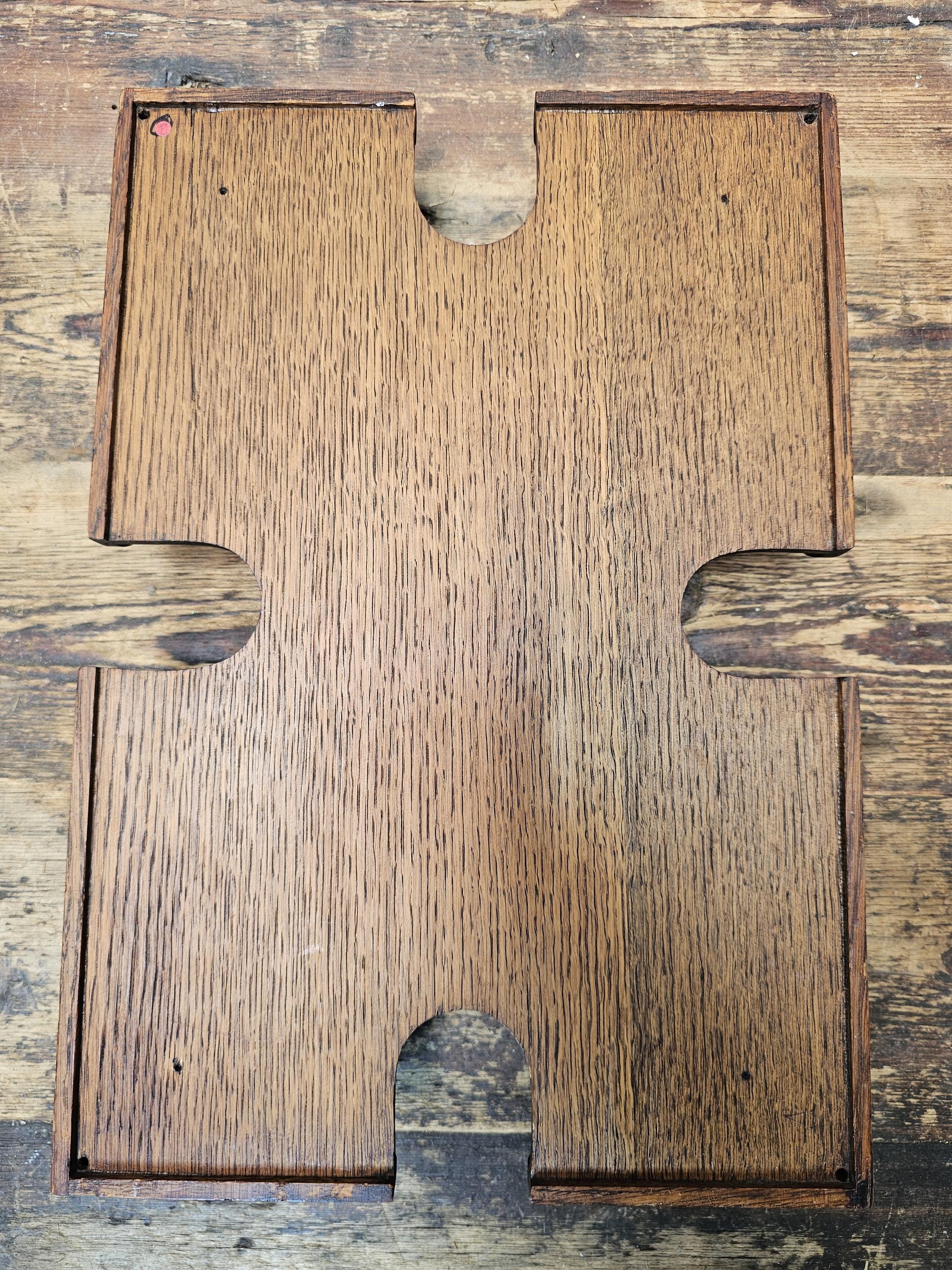 Rare 1920s Globe-Wernicke Wooden Desk Organizer / Letter Tray
