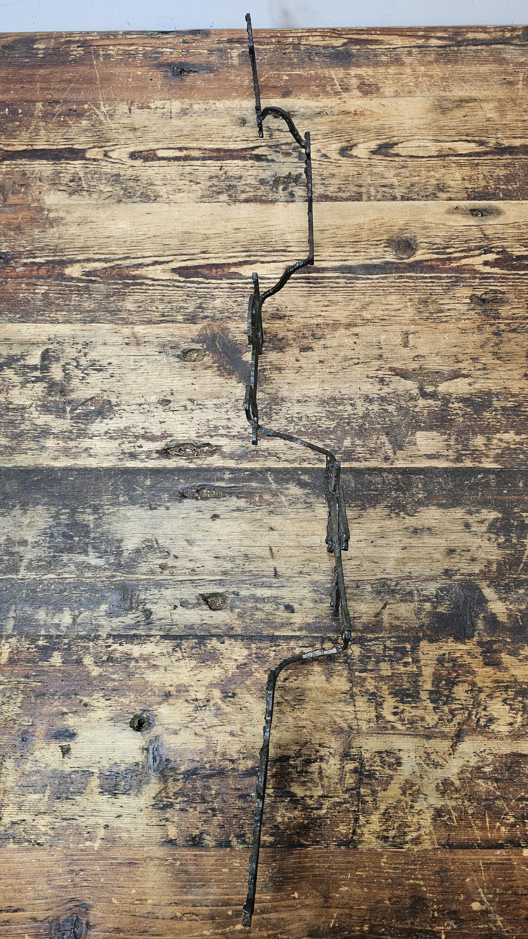 Vintage Haitian Metal Art Wall Sculpture "Chain of Spirits" Hand-Hammered 3D Art