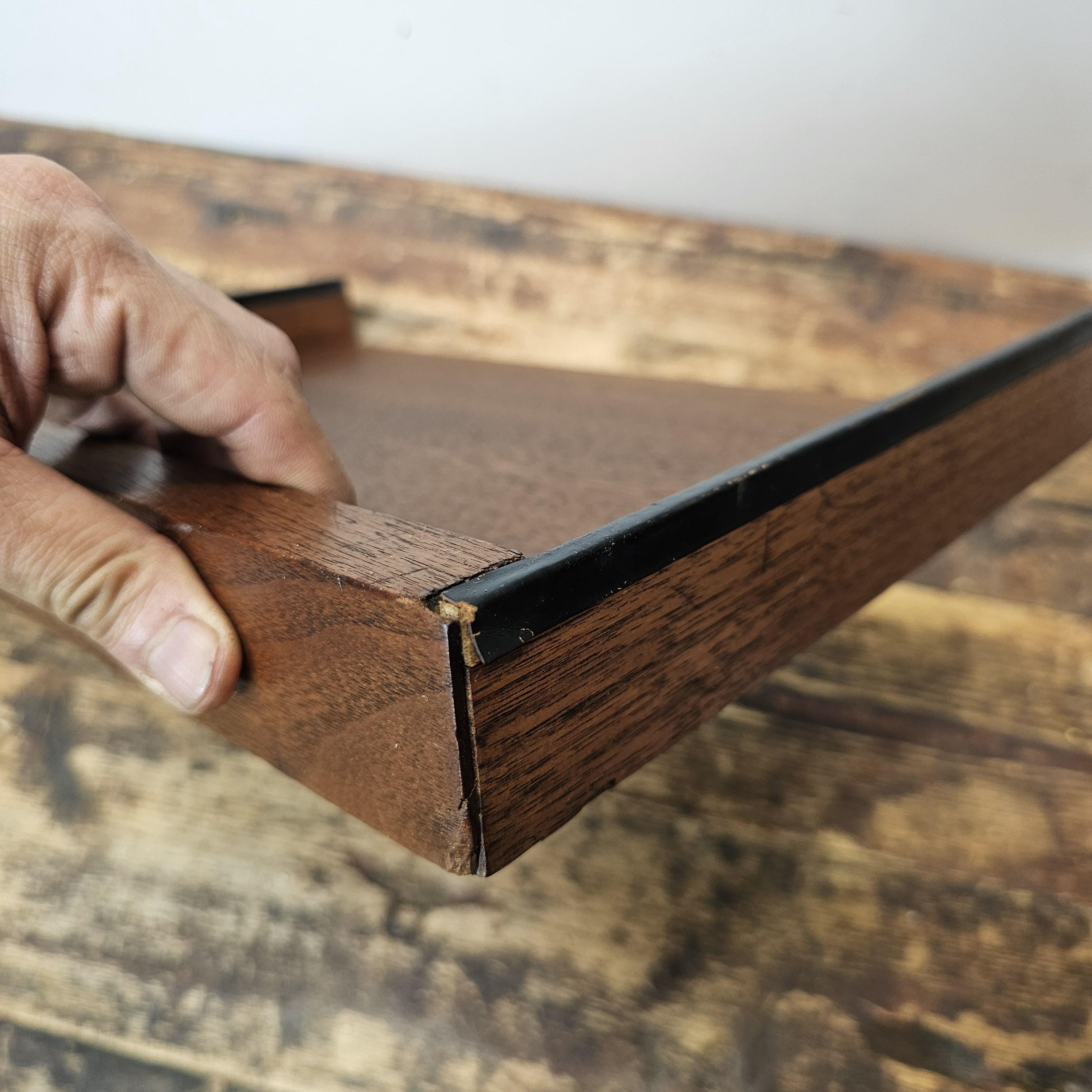 Mid-Century Modern Desktop Organizer/Paper Tray by Qualiton, Los Angeles, CA