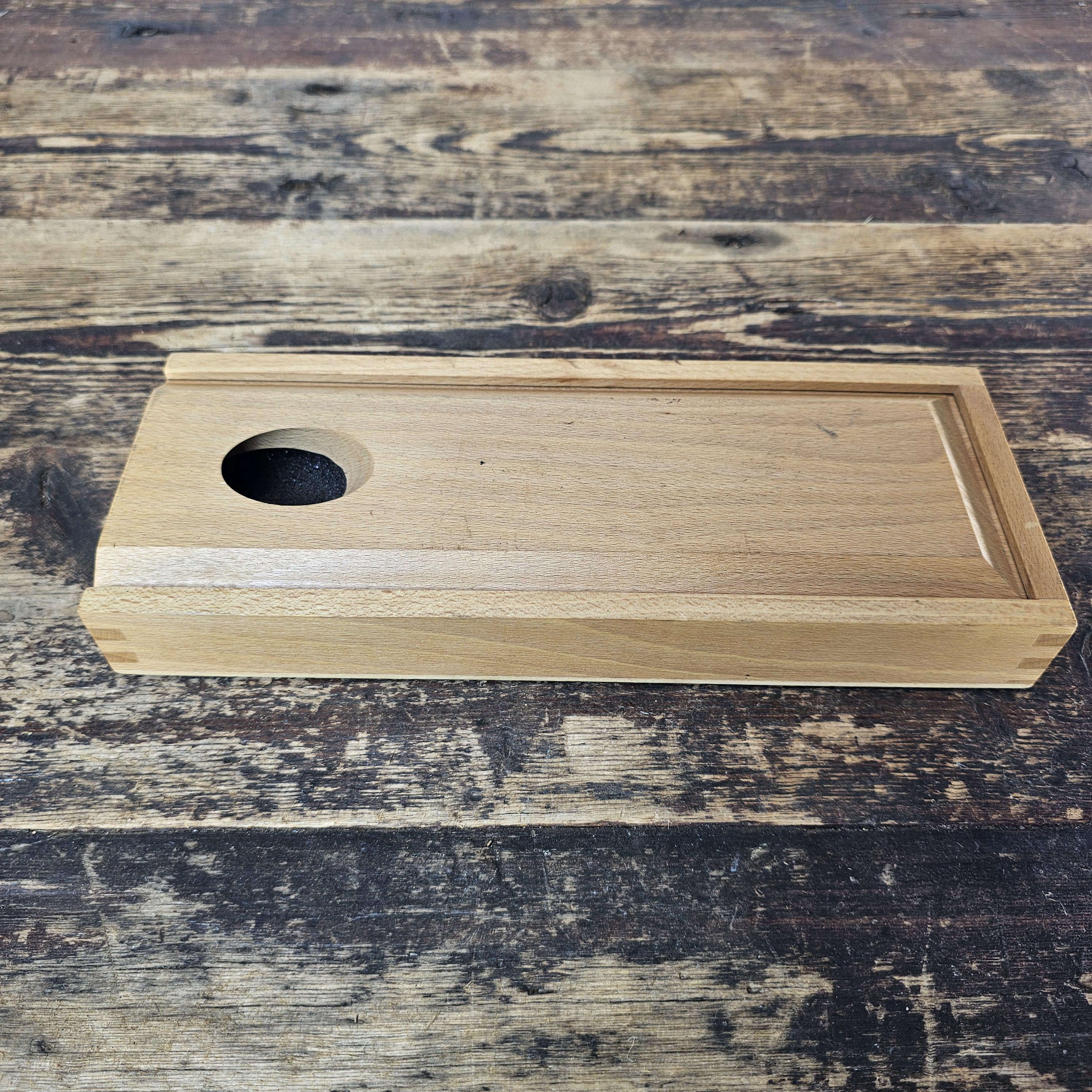 Vintage Wooden Sliding Box / Pencil Case with Magnetic Closure