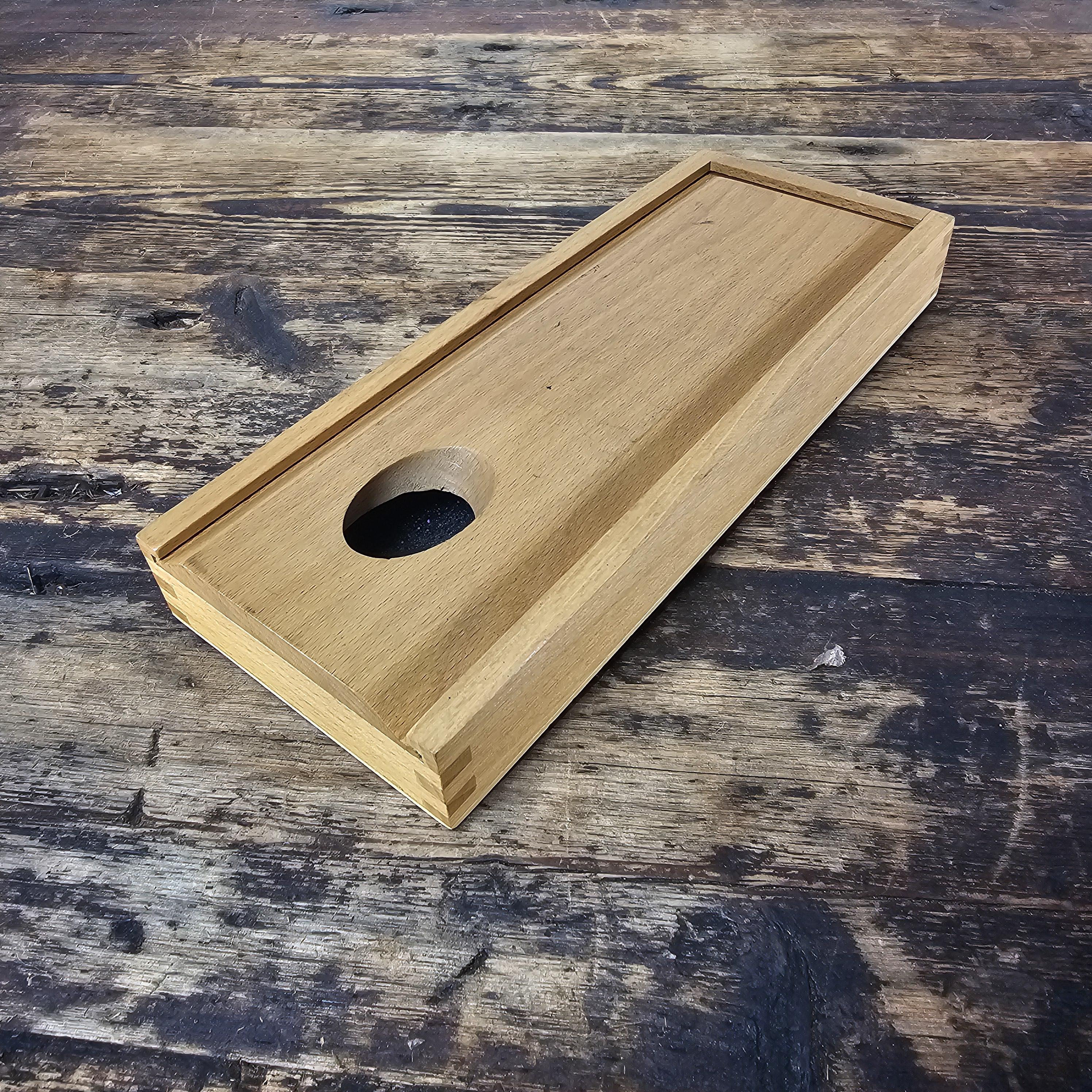 Vintage Wooden Sliding Box / Pencil Case with Magnetic Closure