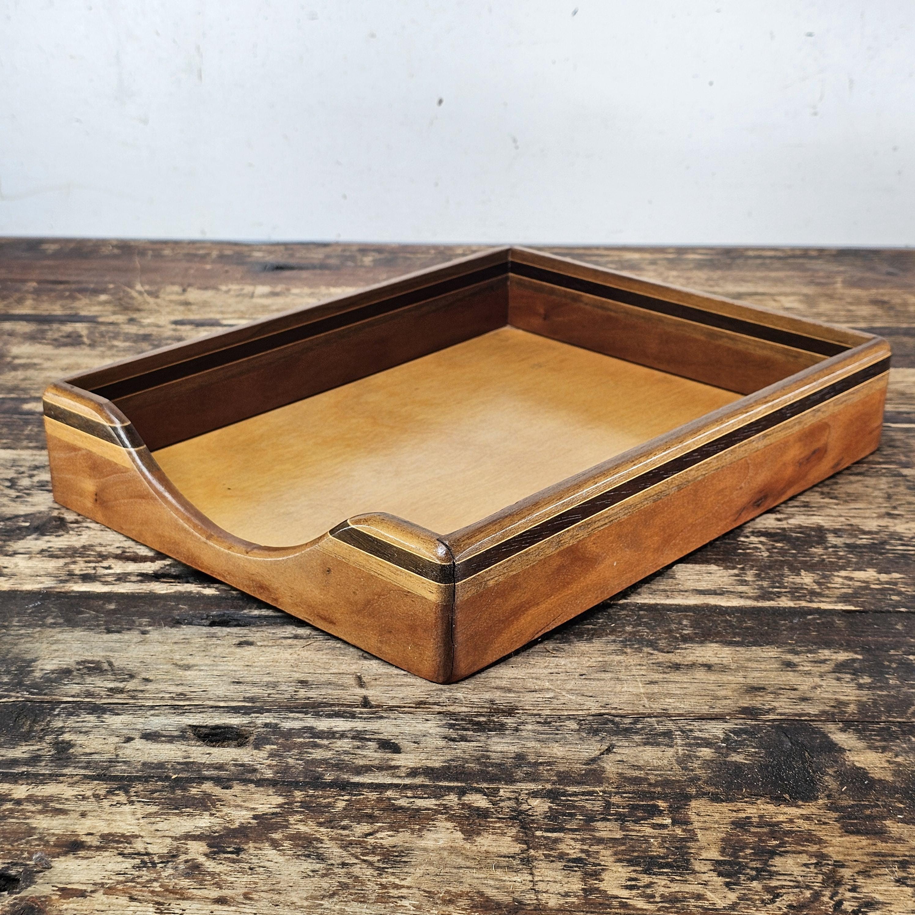 Nordic Style Vintage Wooden Document Tray
