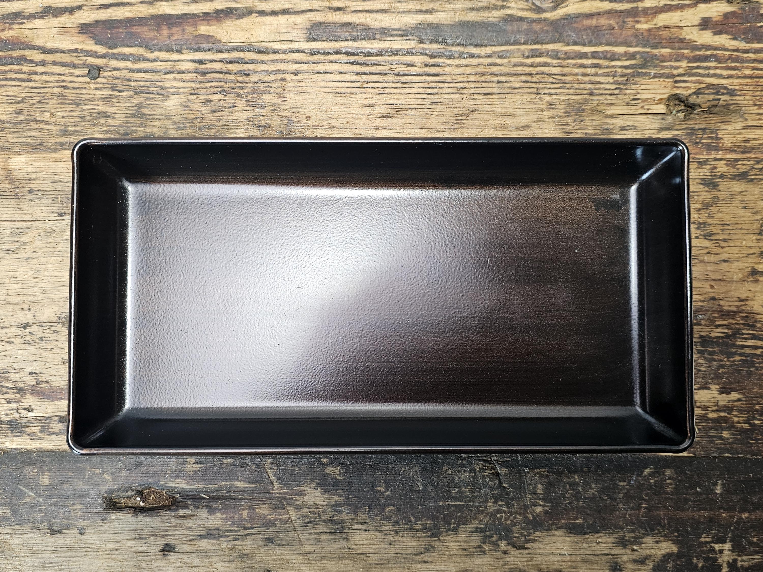 Black Metal Desk Tray 10"L × 5"W × 1.5"H (1.2 lb.)
