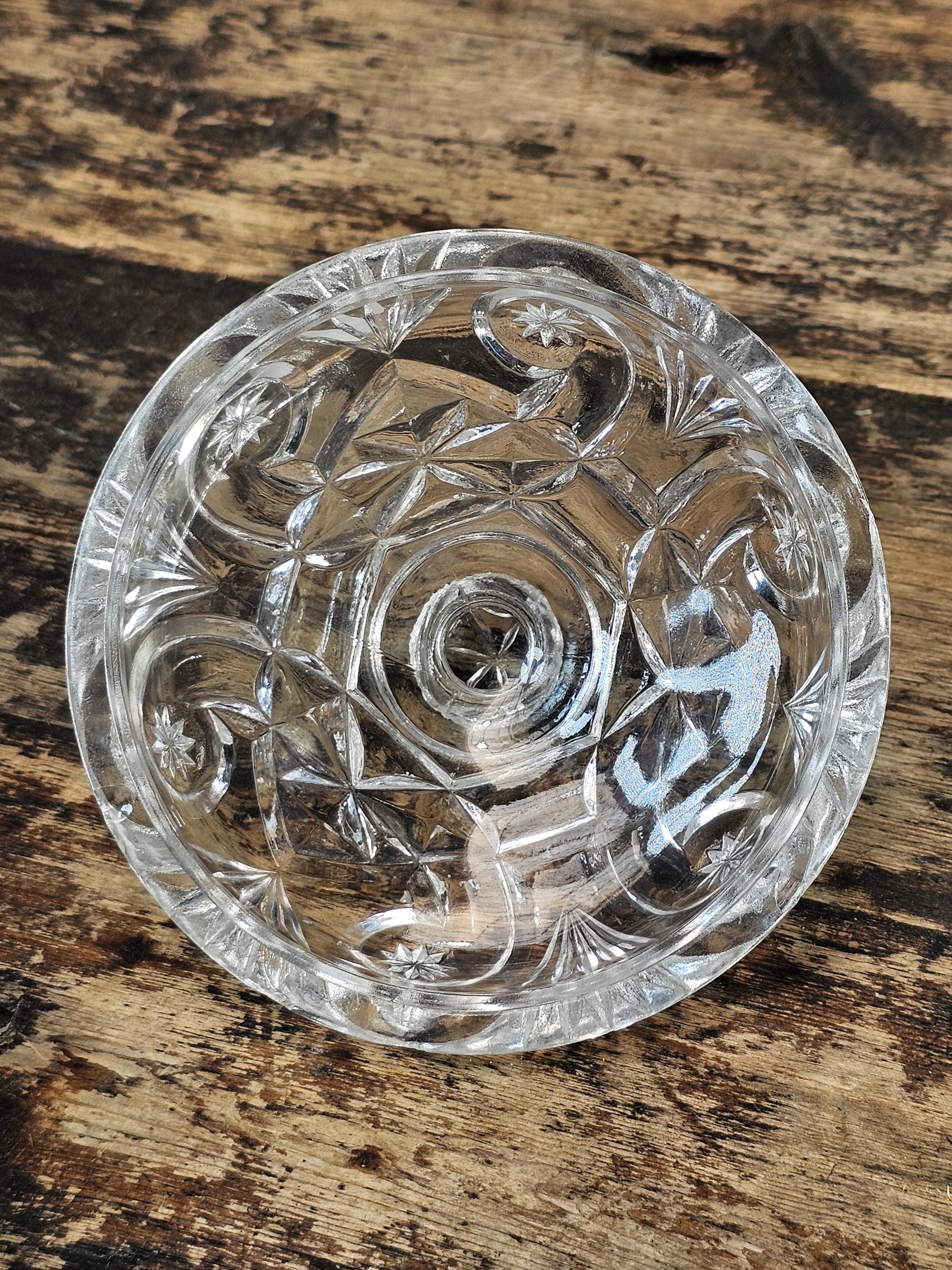 Antique EAPG Pressed Glass Biscuit Barrel / Candy Jar 9.5"H