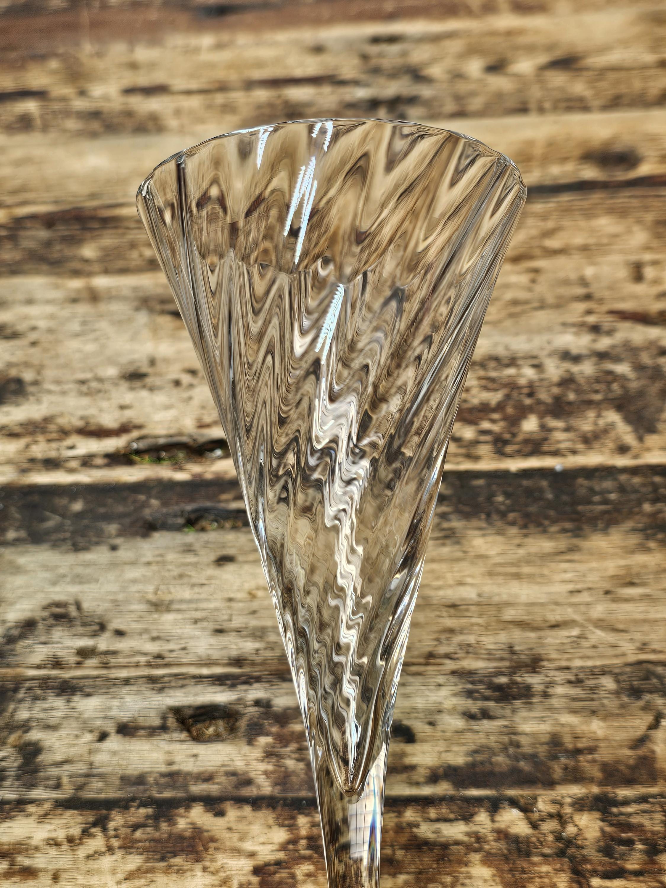 Set of 5 Orrefors "Helena" Crystal Wine Glasses