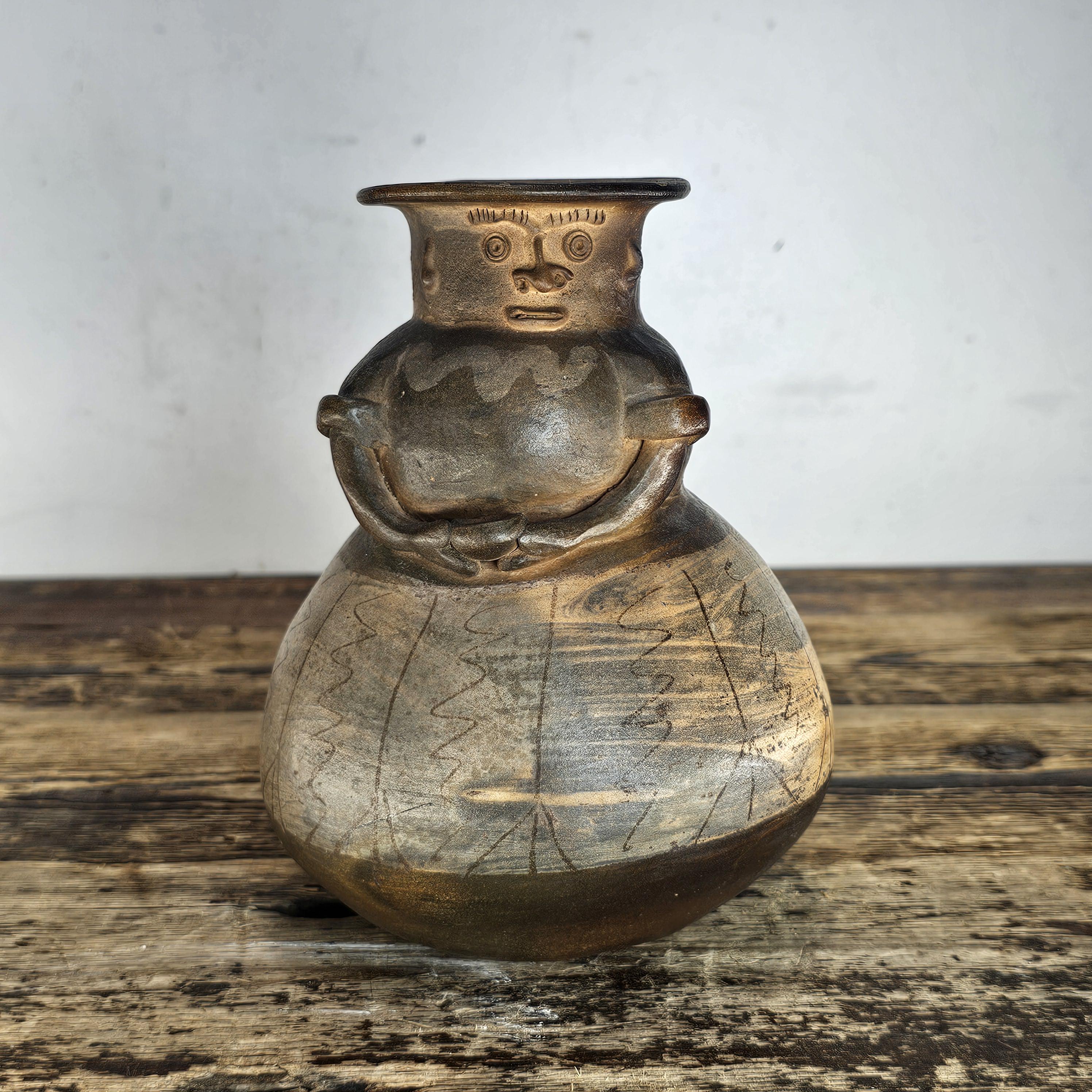 Pre-Columbian Style Anthropomorphic Effigy Vessel