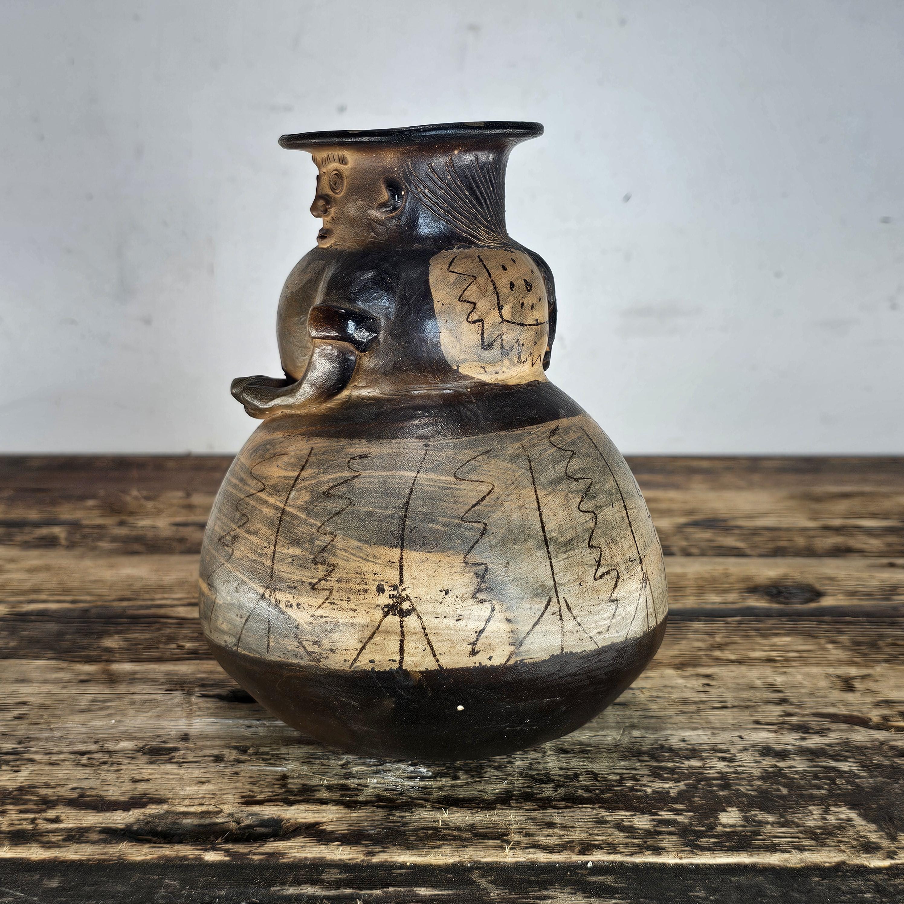 Pre-Columbian Style Anthropomorphic Effigy Vessel