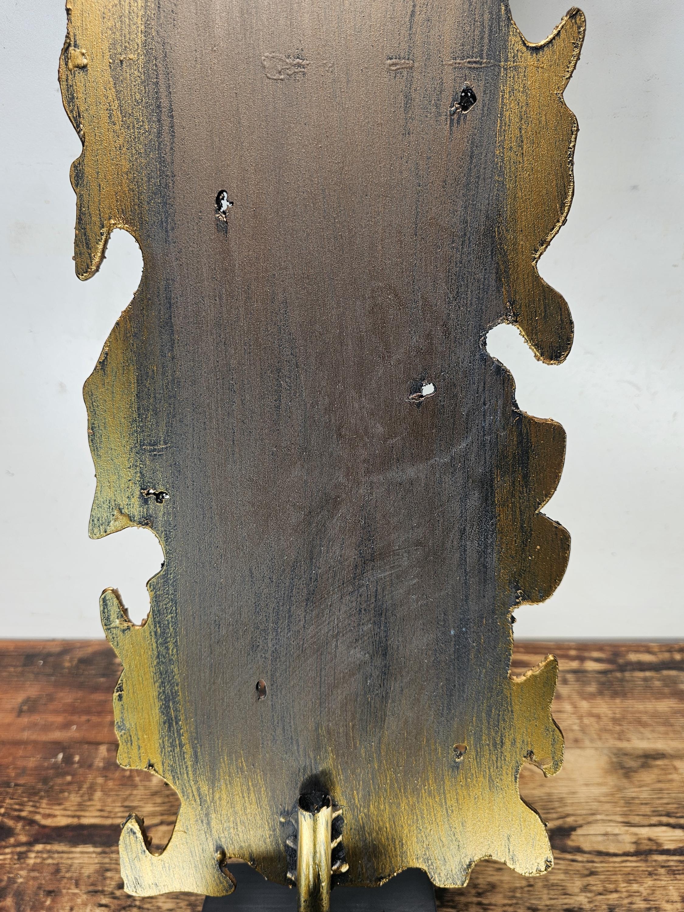 Wrought Iron Art Sculpture By Gold Leaf Design Group 31"H