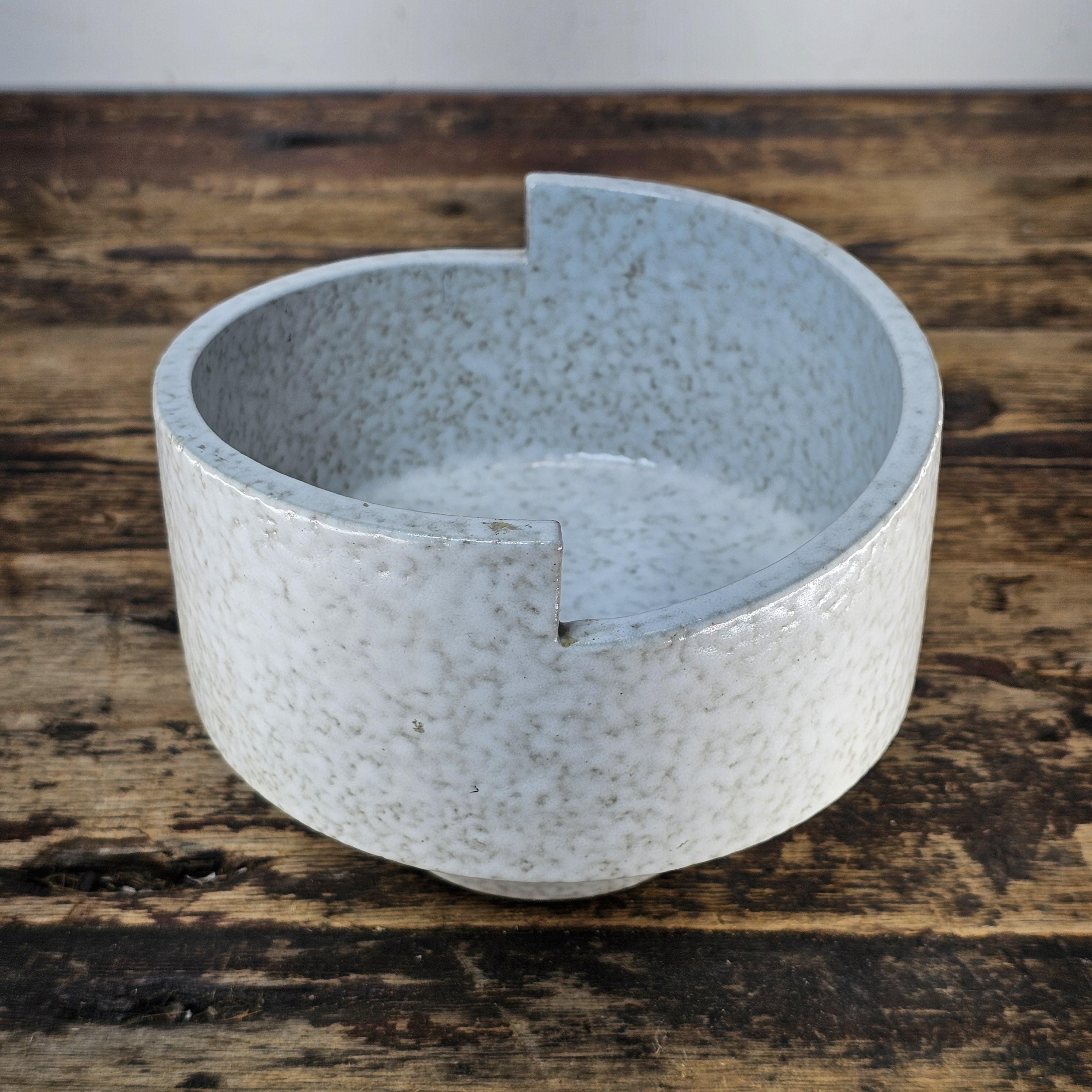 Vintage Kozan-gama Ashtray / Planter | Japanese MCM Brutalist Studio Pottery