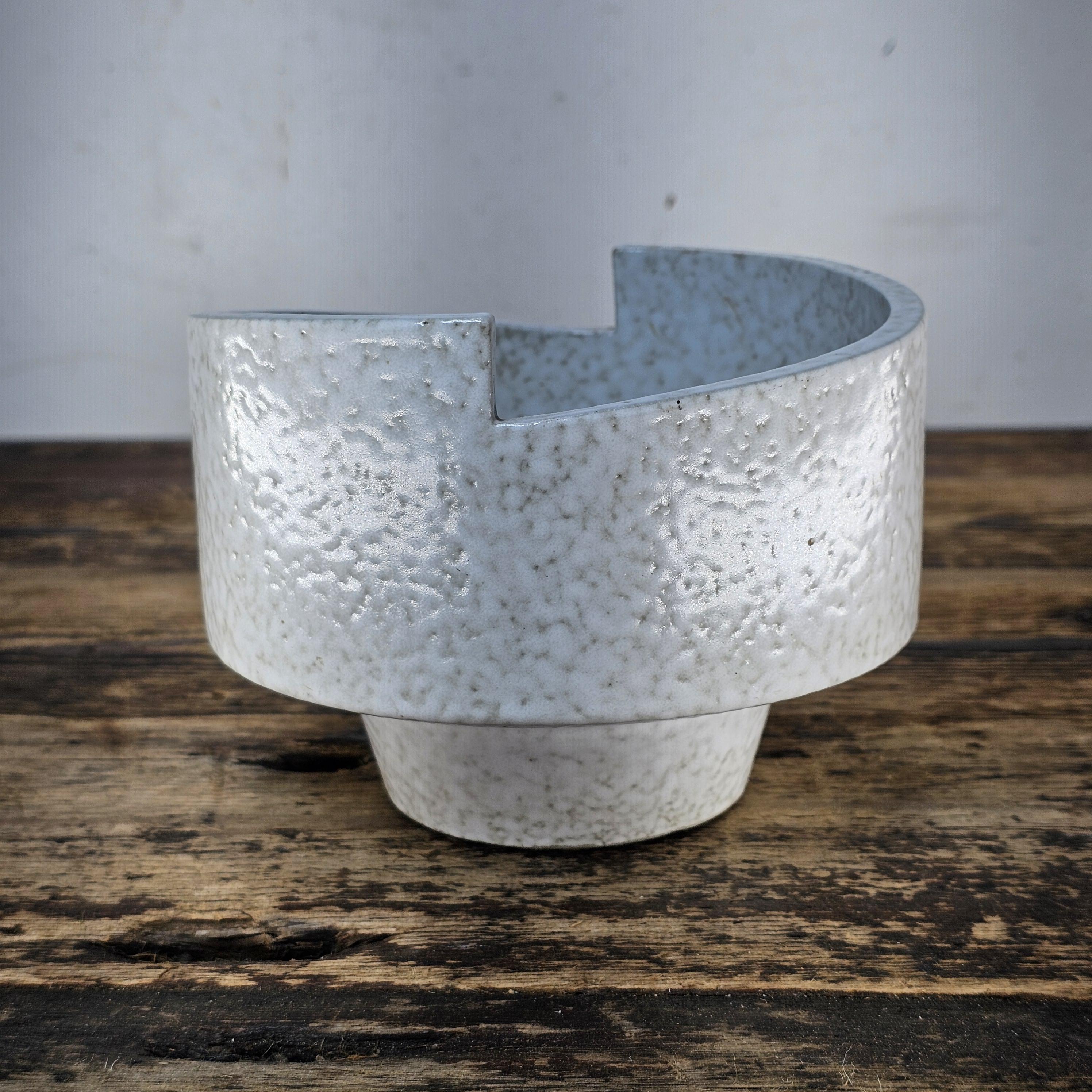 Vintage Kozan-gama Ashtray / Planter | Japanese MCM Brutalist Studio Pottery