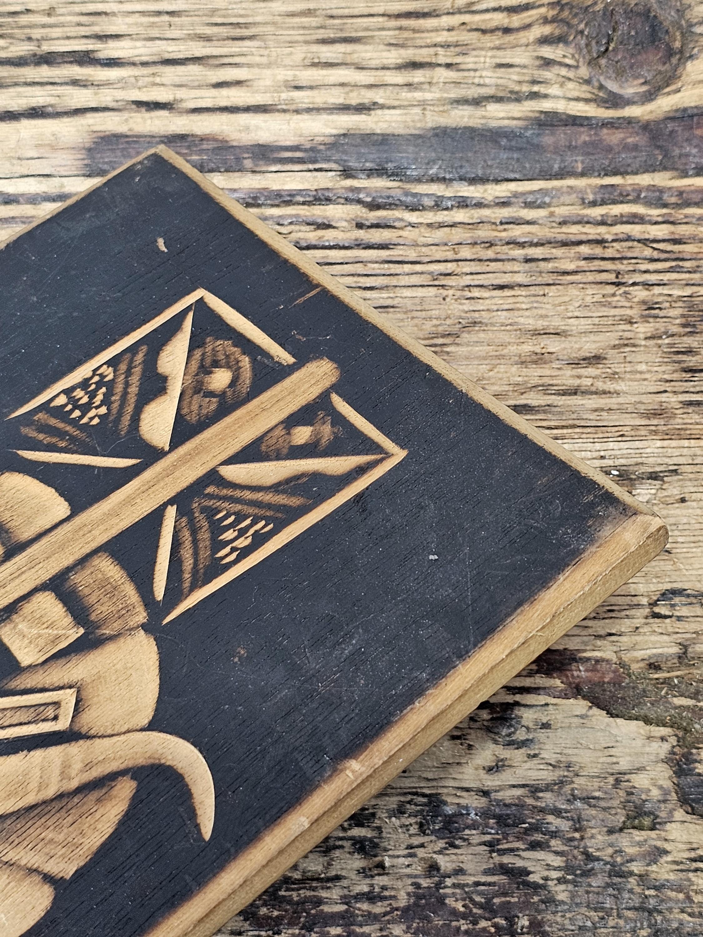 Hand-Carved Zulu Warrior Wooden Wall Plaque Southern African Folk Art 12" x 5.5"