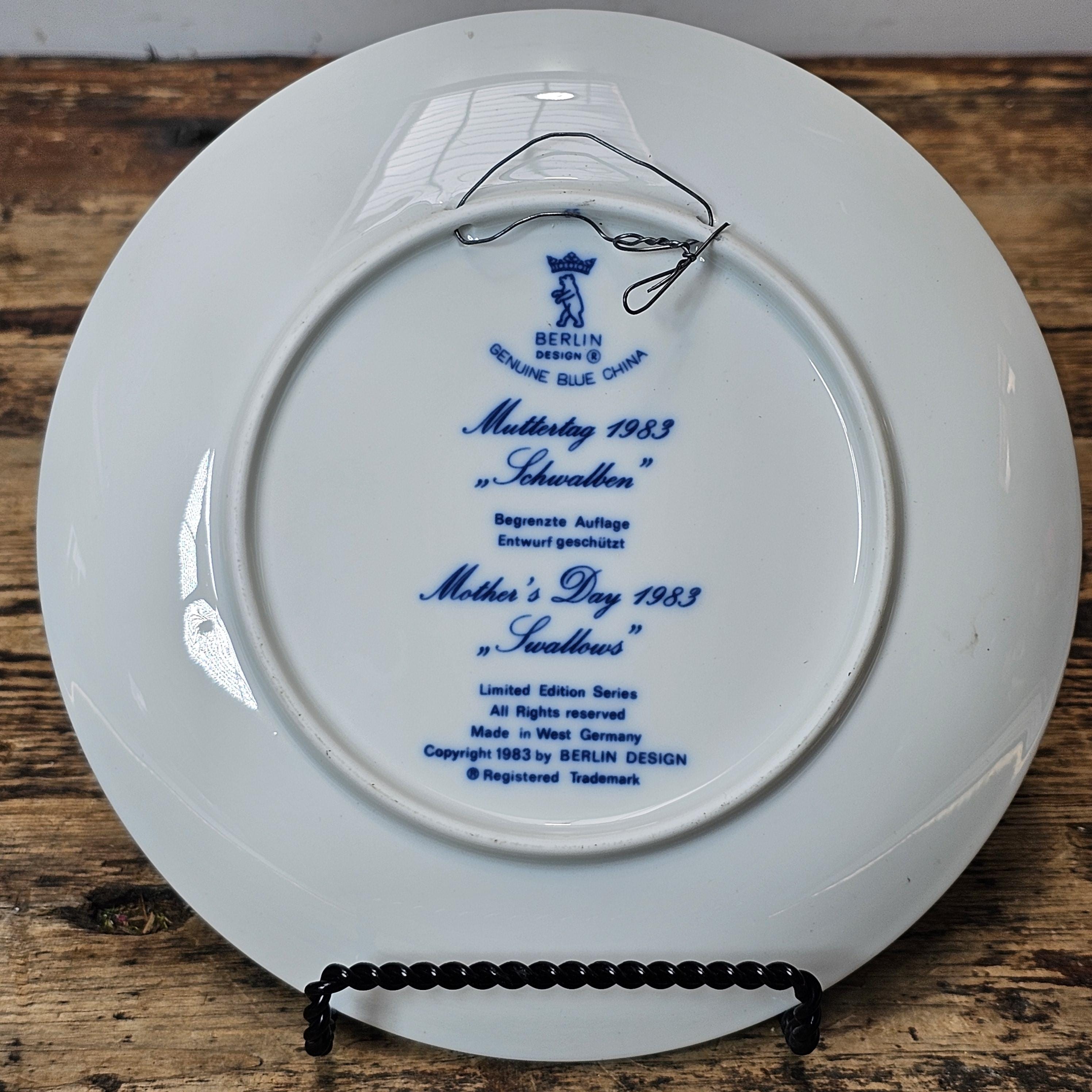 Set of 2 Vintage Berlin Design Collector Plates - West Germany 1977 & 1983