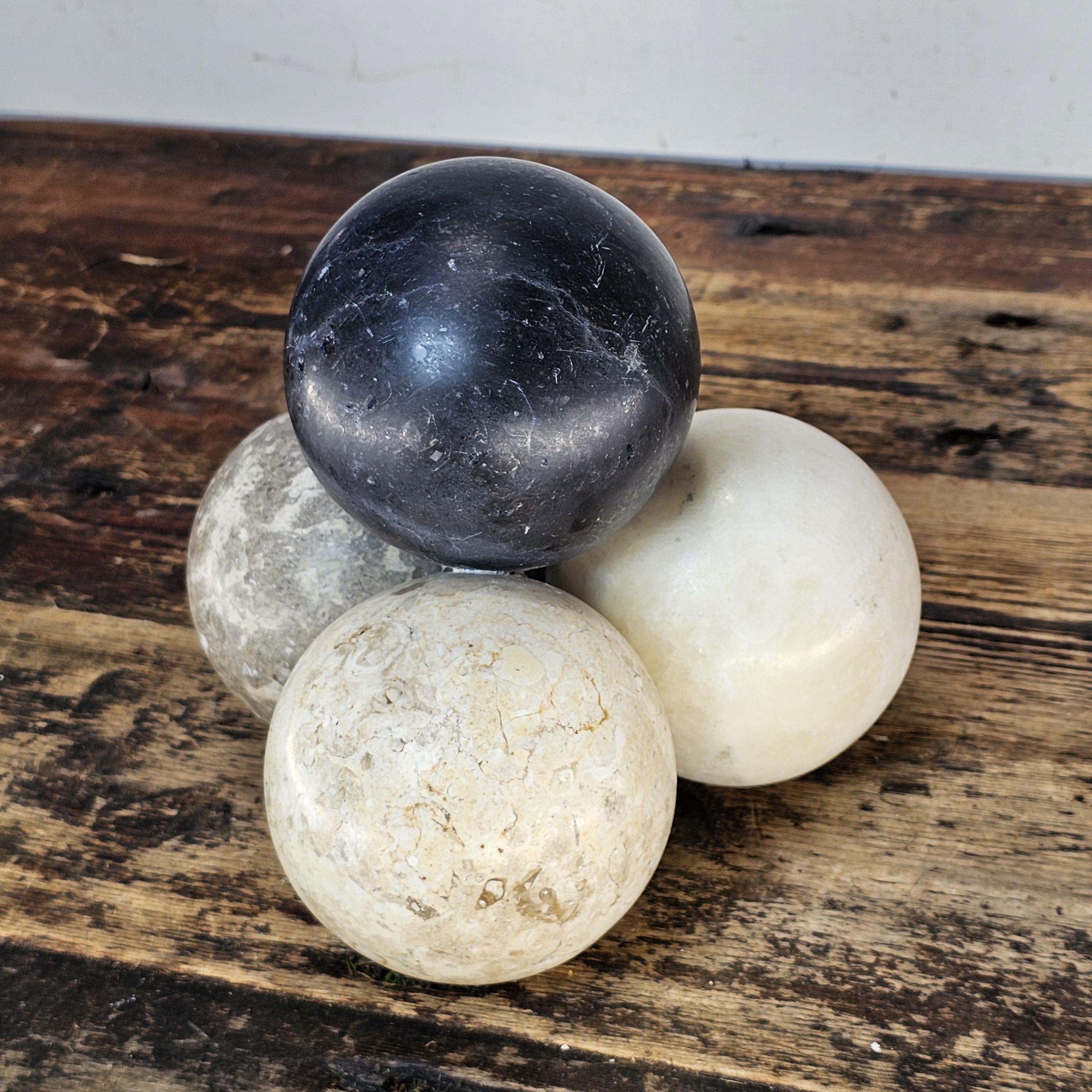 Vintage Marble Sphere Cluster Sculpture / Bookend / Paperweight (12 lb.)