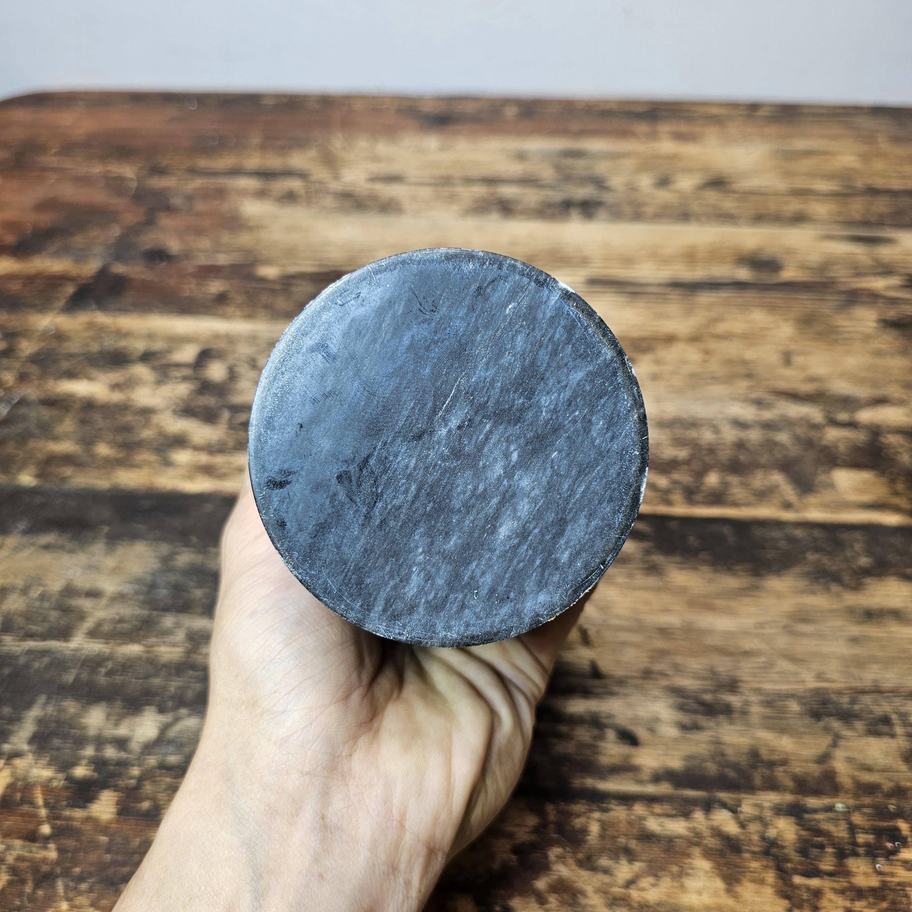 Vintage Chinese Etched Marble Vase / Brush Pot