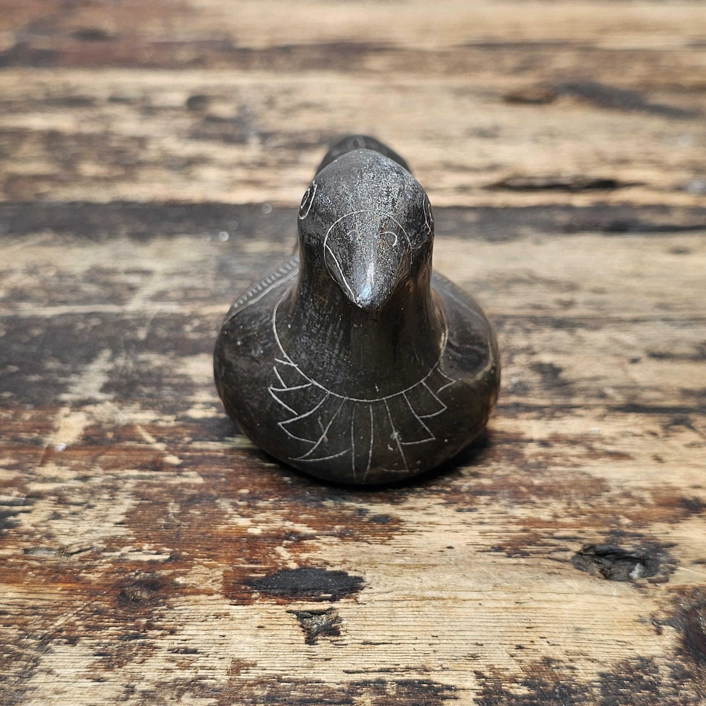 Delicate Tonalá Sgraffito Pottery Bird | Hand-Etched Mexican Folk Art 5.5"L