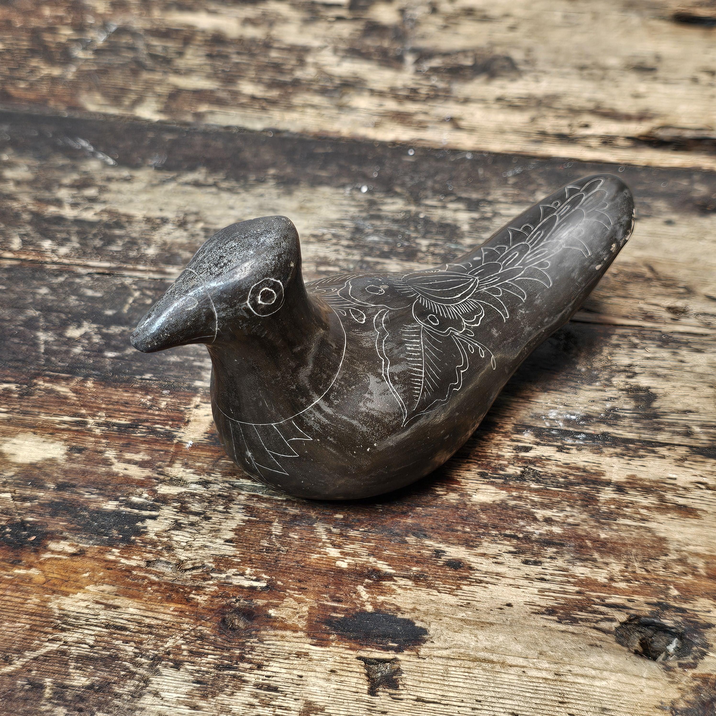 Delicate Tonalá Sgraffito Pottery Bird | Hand-Etched Mexican Folk Art 5.5"L