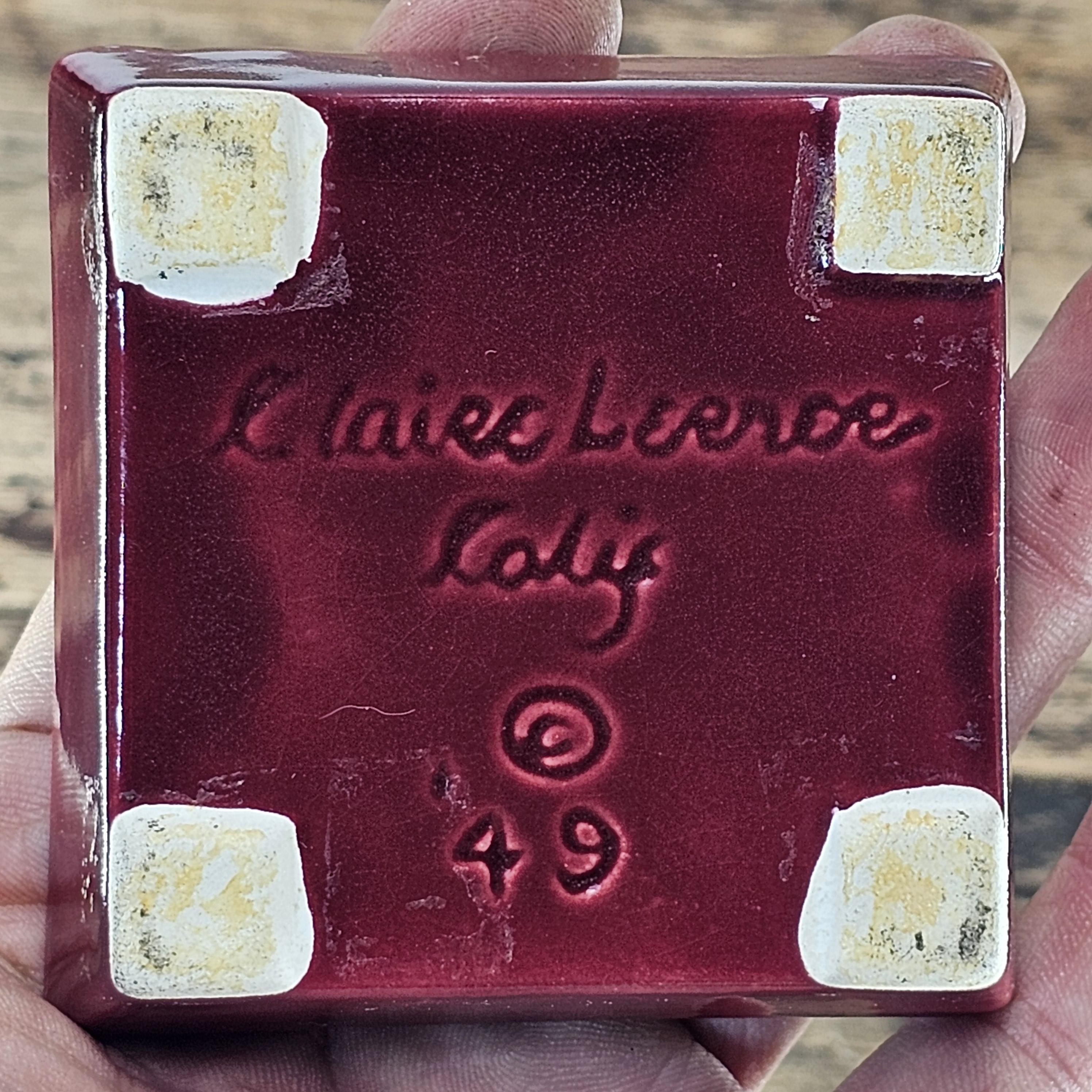 Mid-Century Modern Claire Lerner Studio Pottery Dish / Ashtray 1949