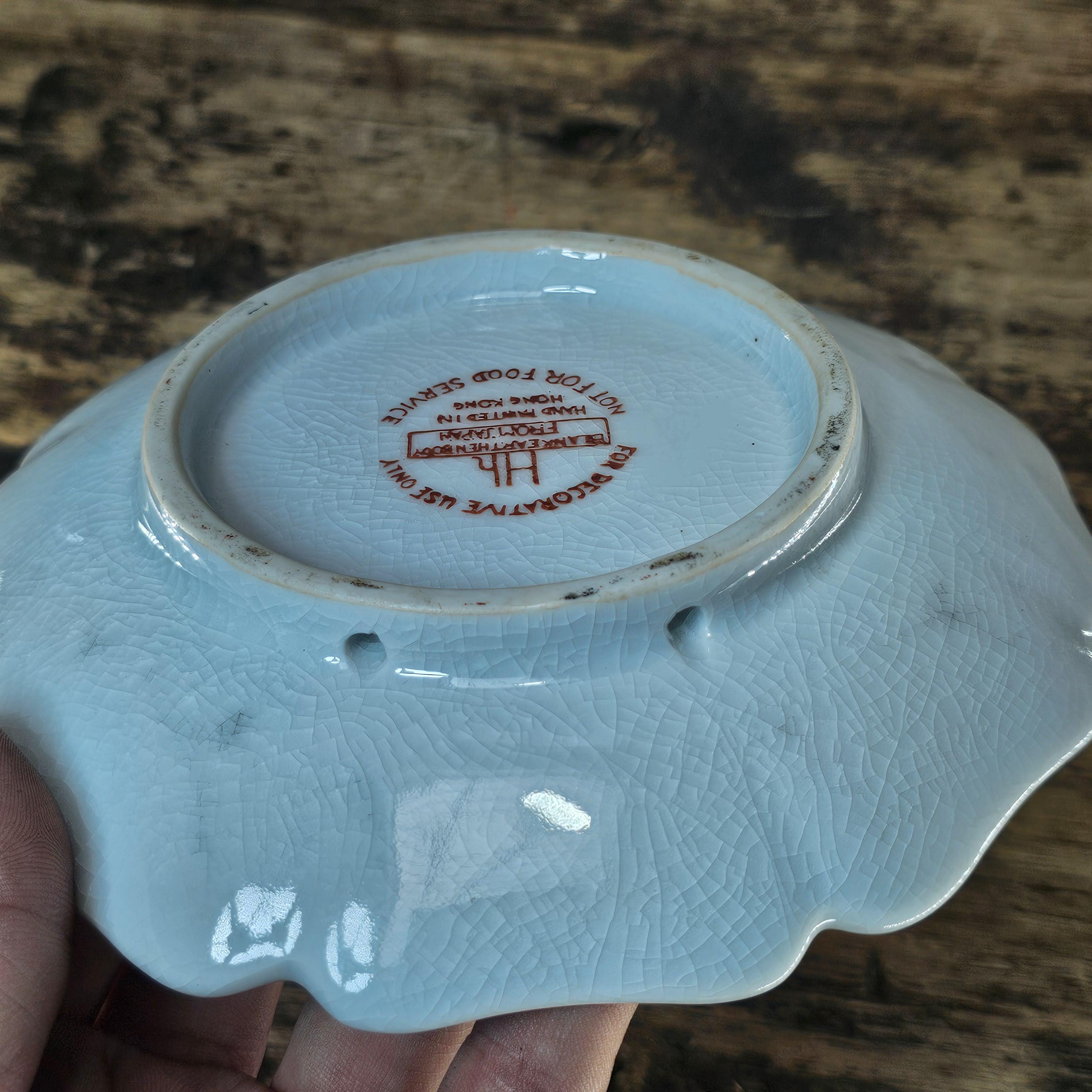 Vintage "Millefleur" Plate | Hand-Painted in Hong Kong on Japanese Earthenware